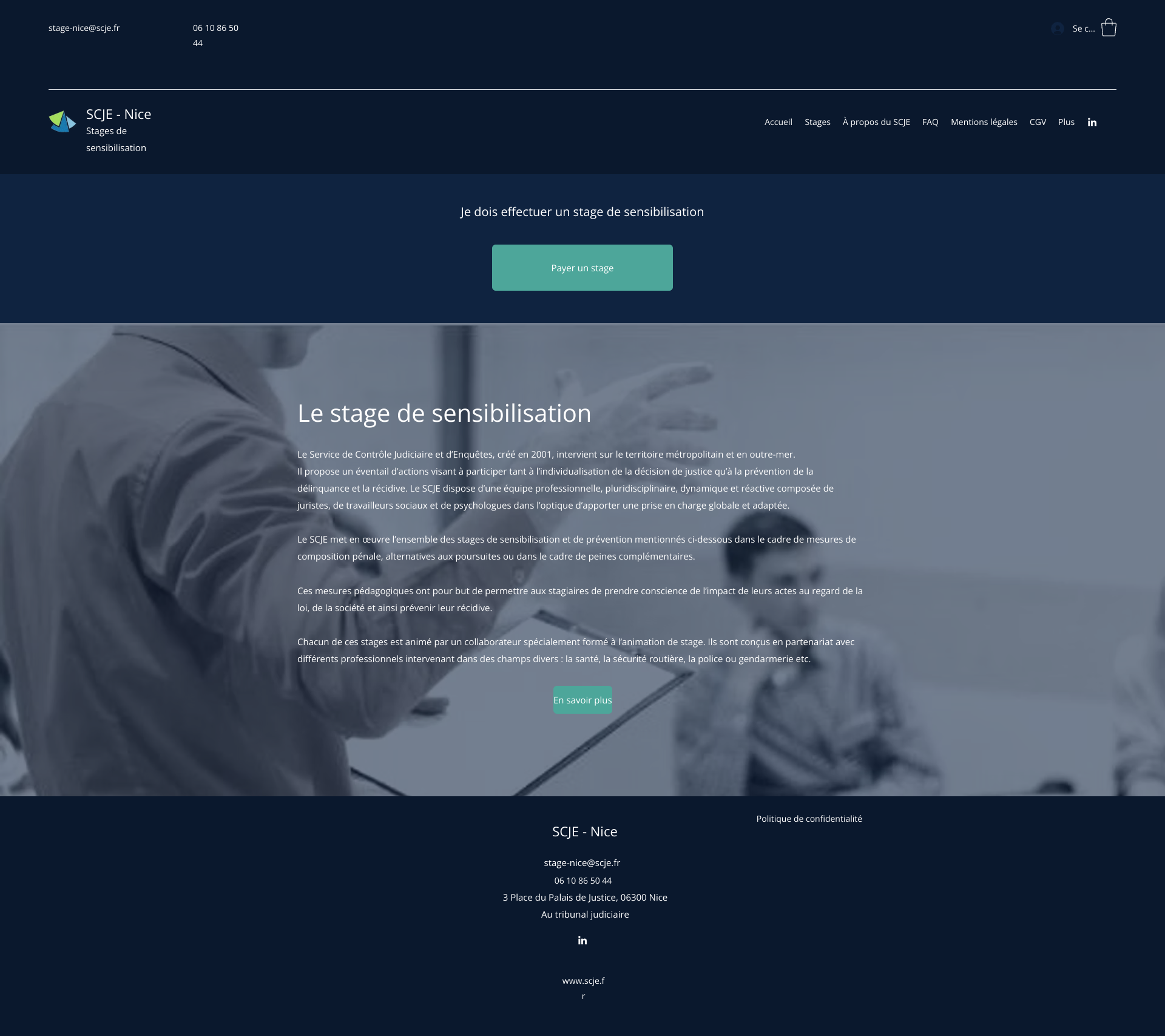 Aperçu du site