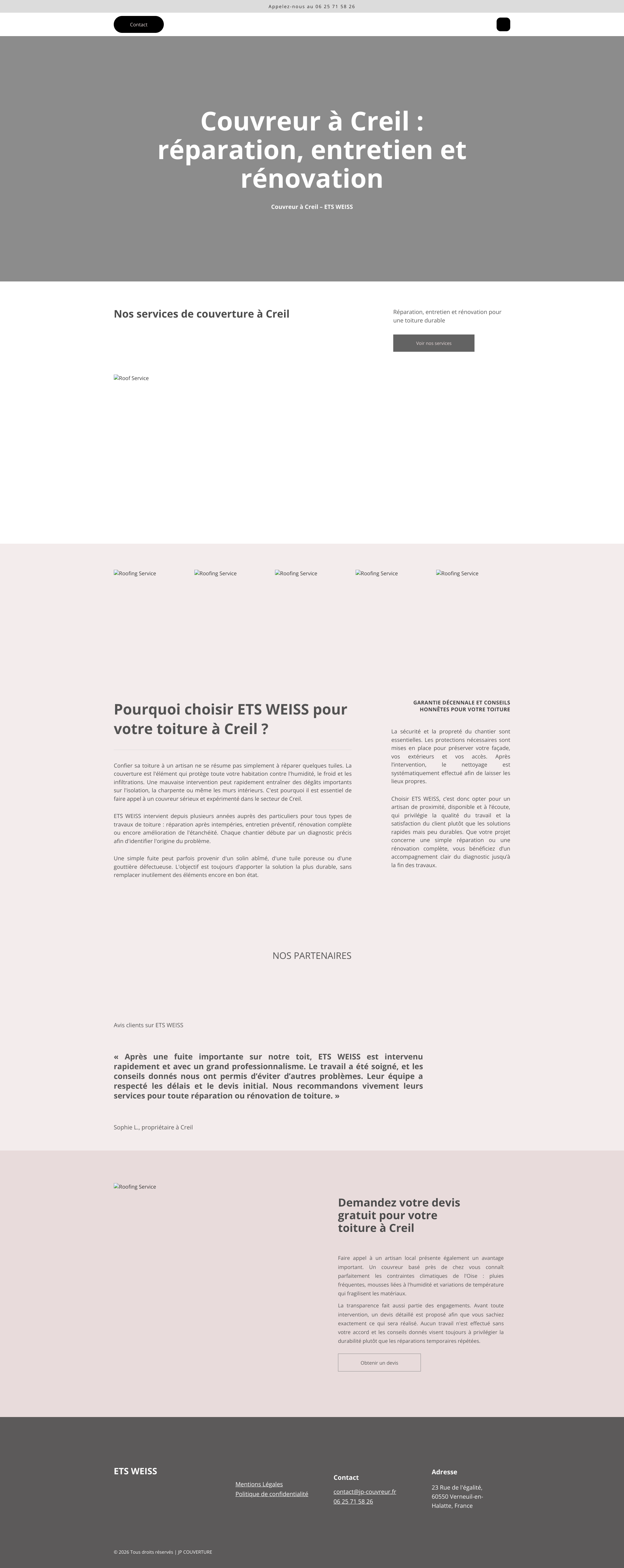 Aperçu du site