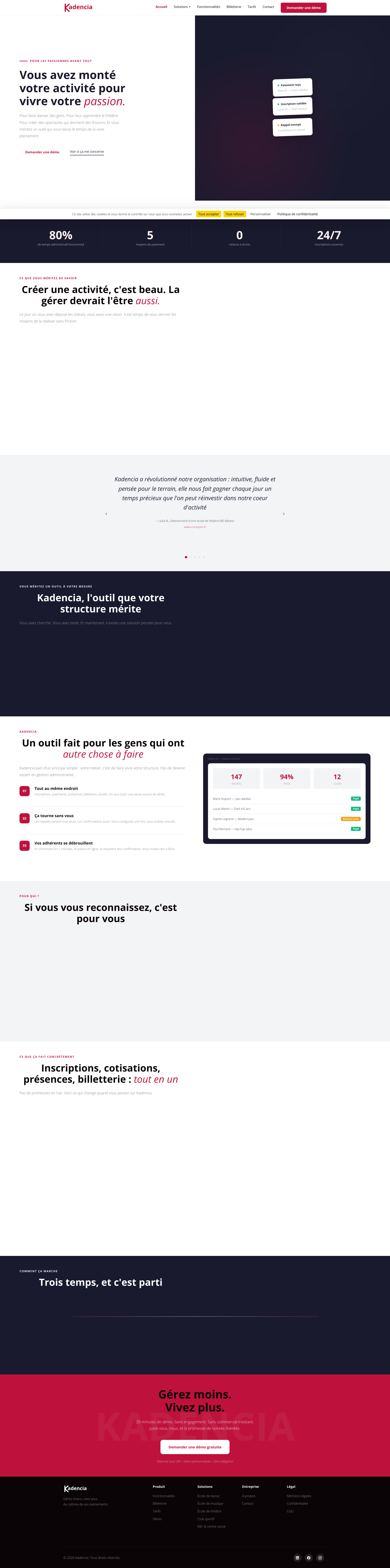 Aperçu du site