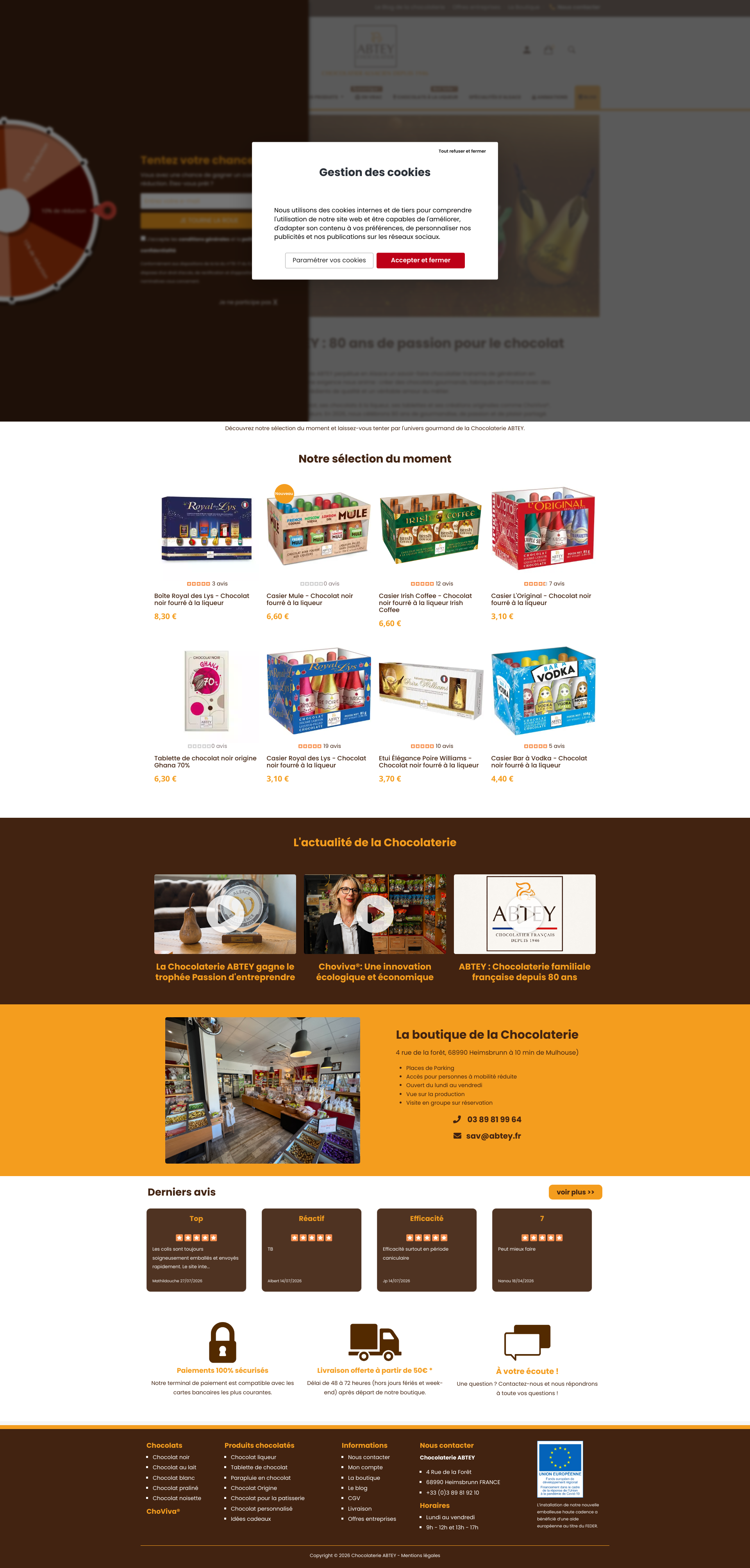Aperçu du site