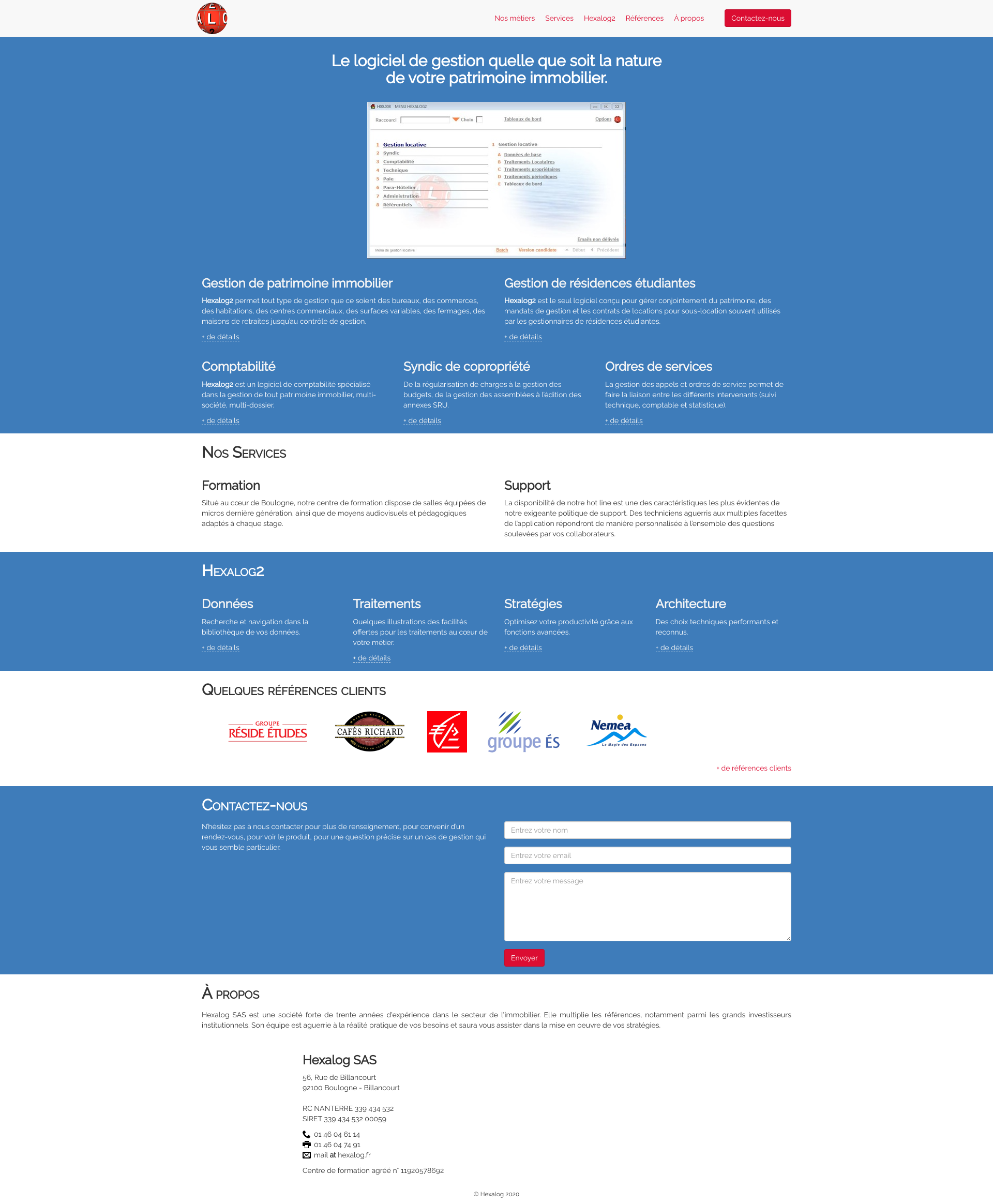 Aperçu du site