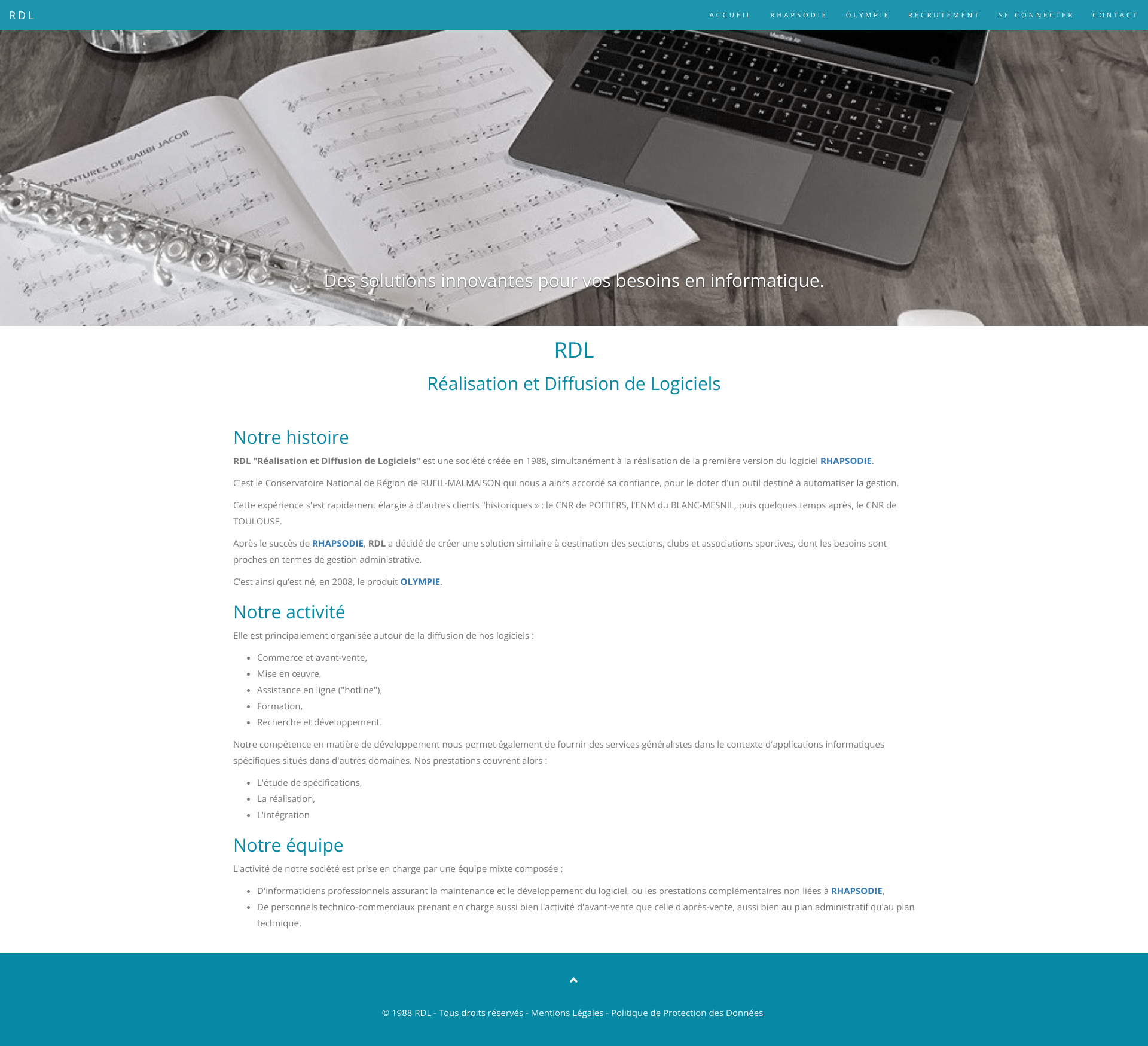 Aperçu du site
