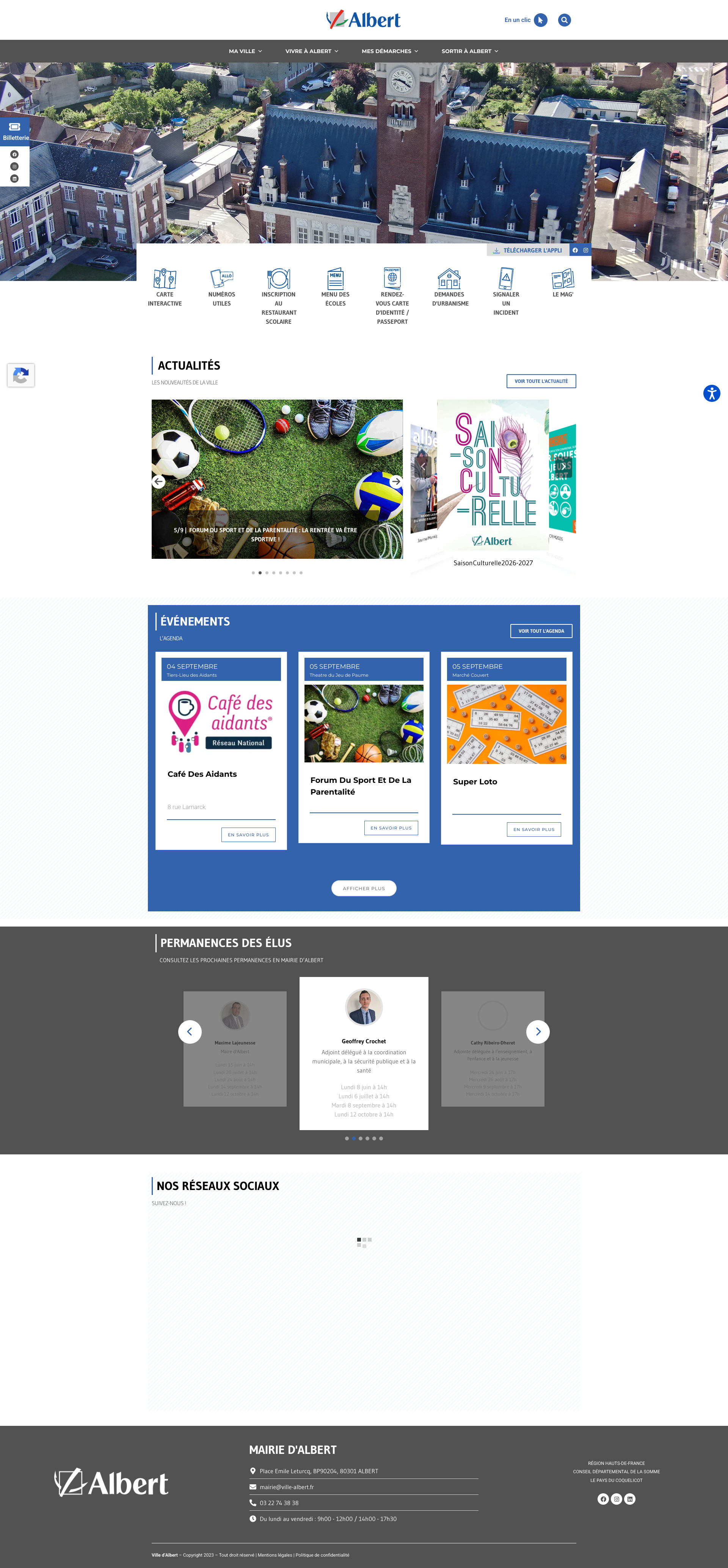 Aperçu du site