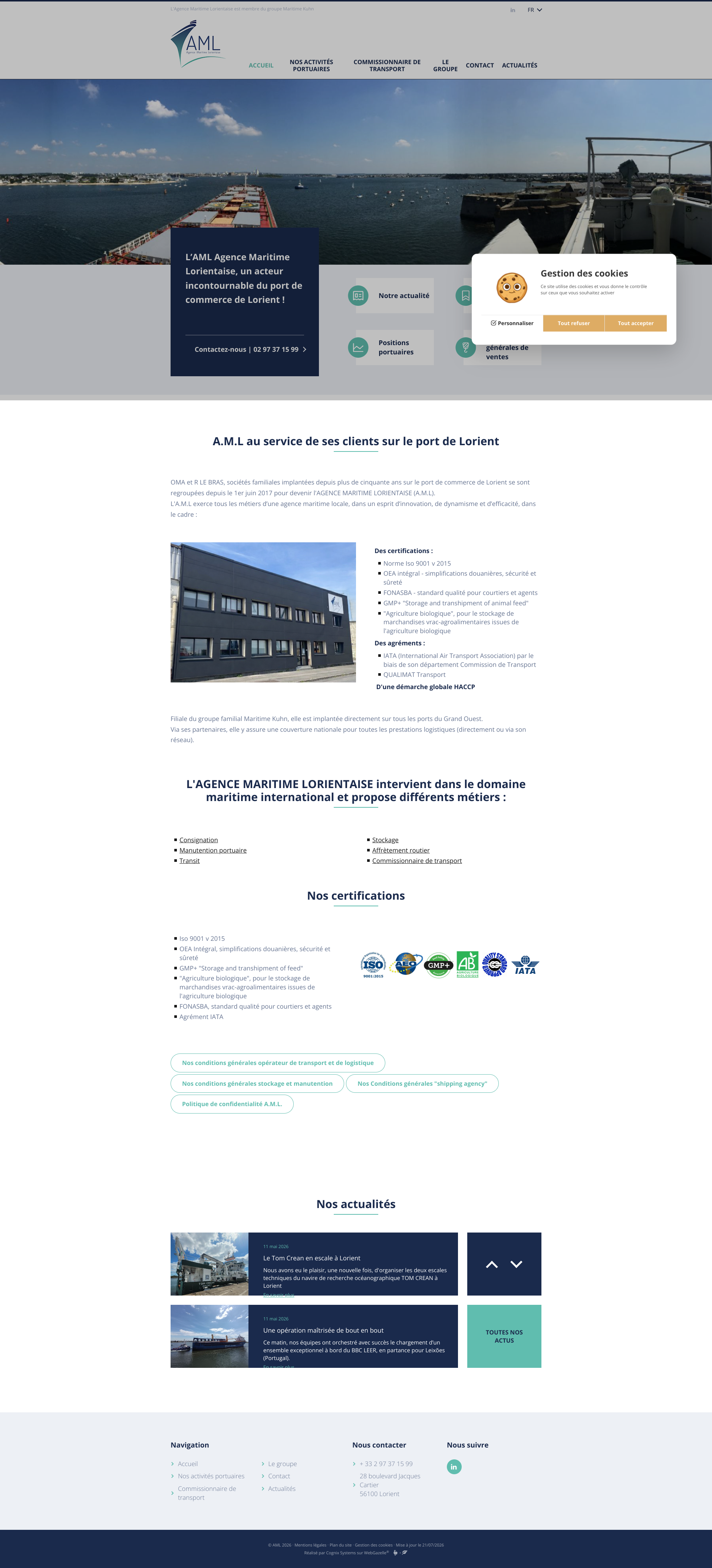 Aperçu du site