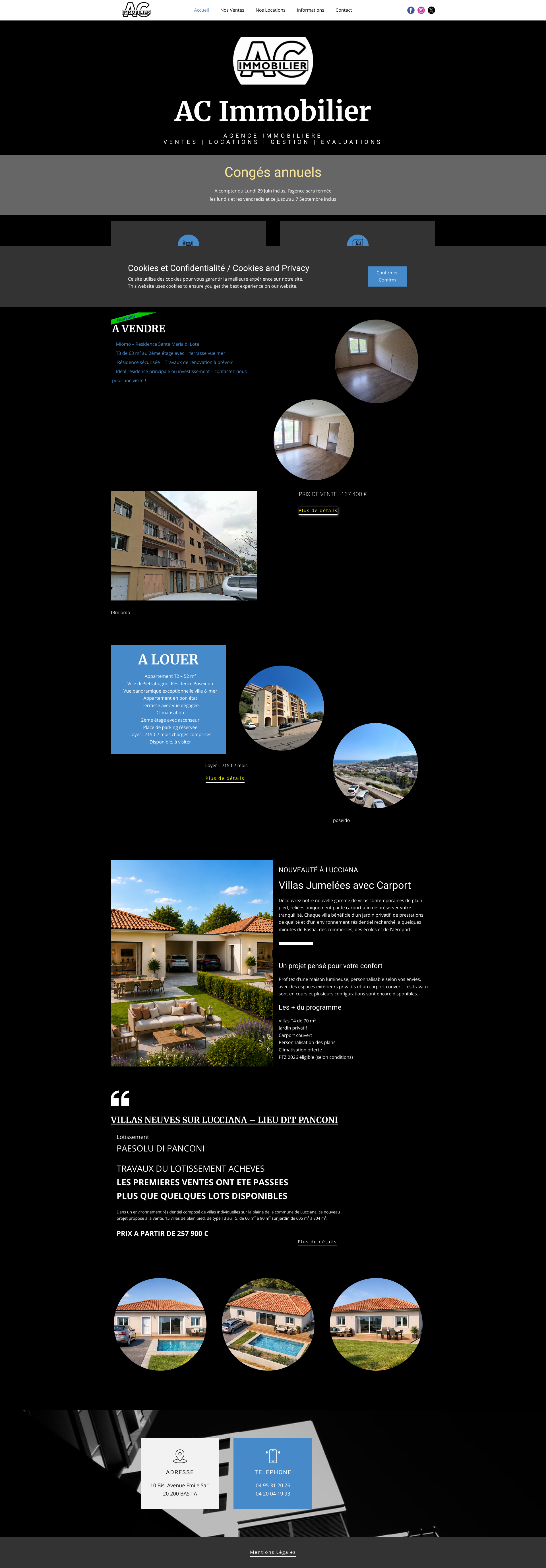 Aperçu du site