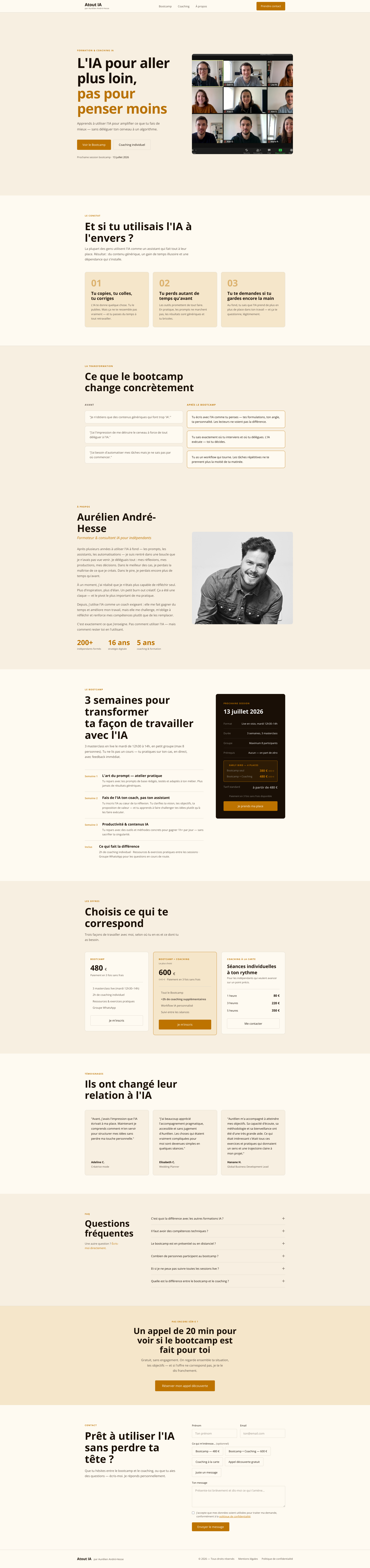 Aperçu du site