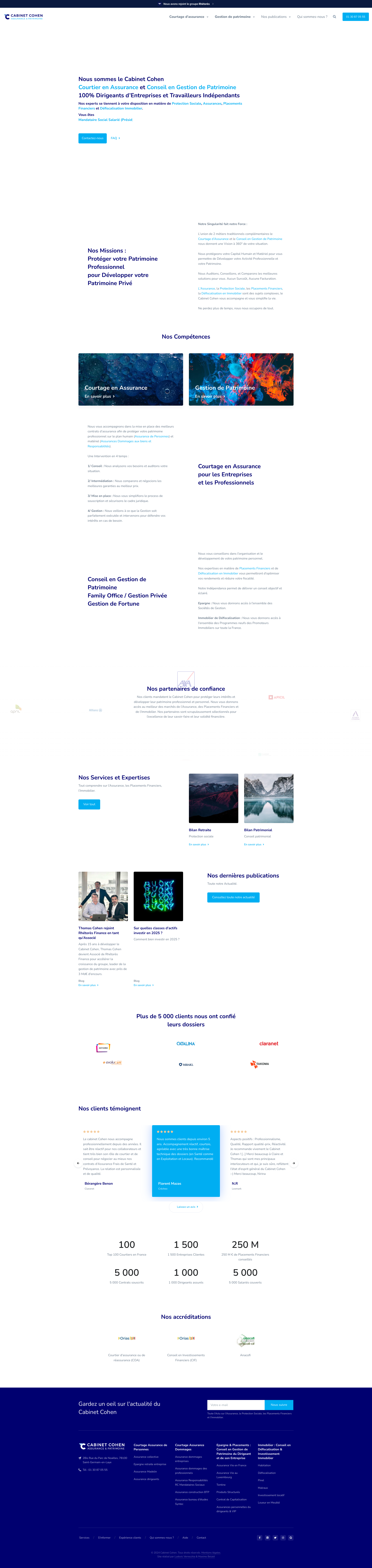 Aperçu du site
