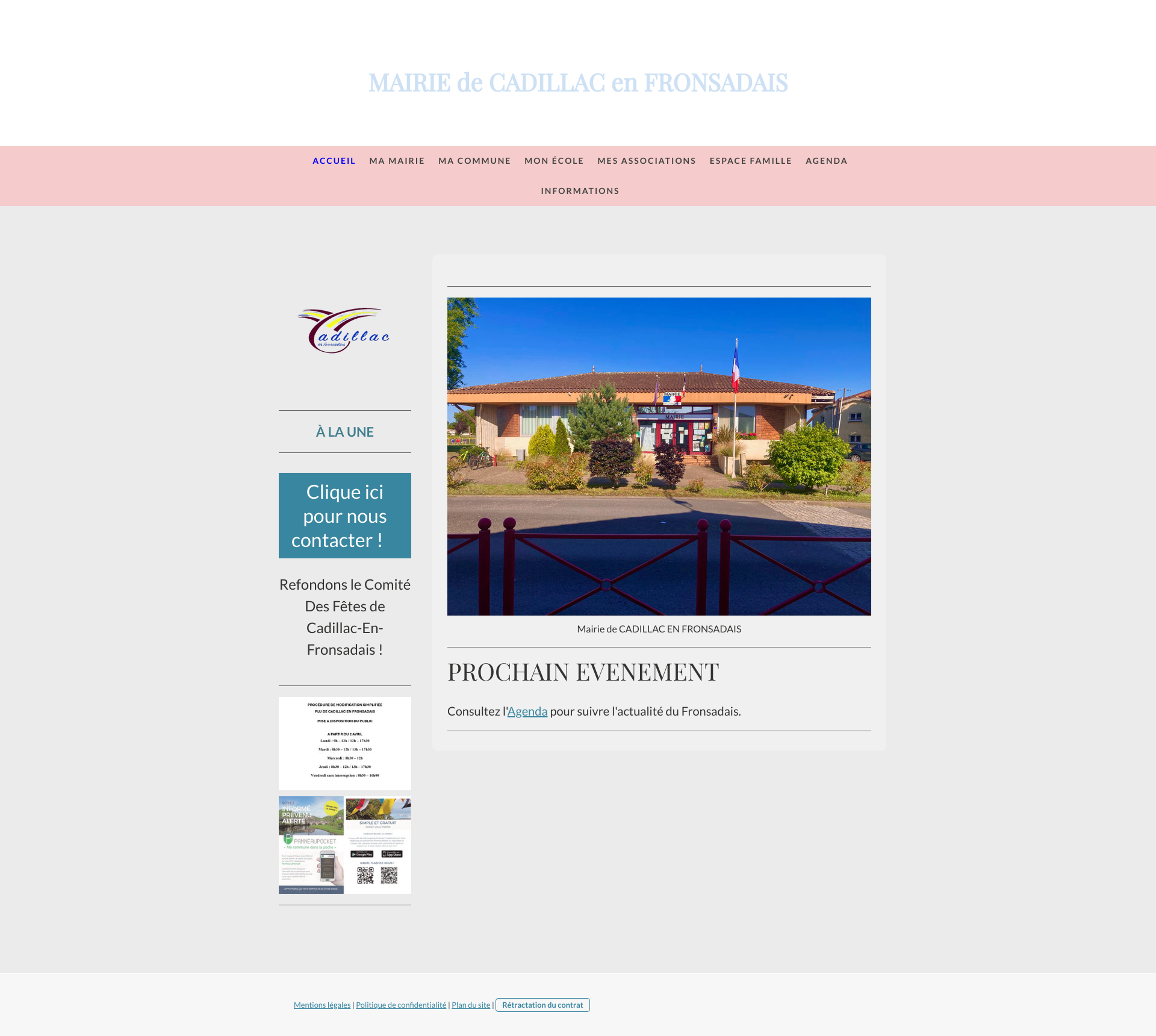 Aperçu du site