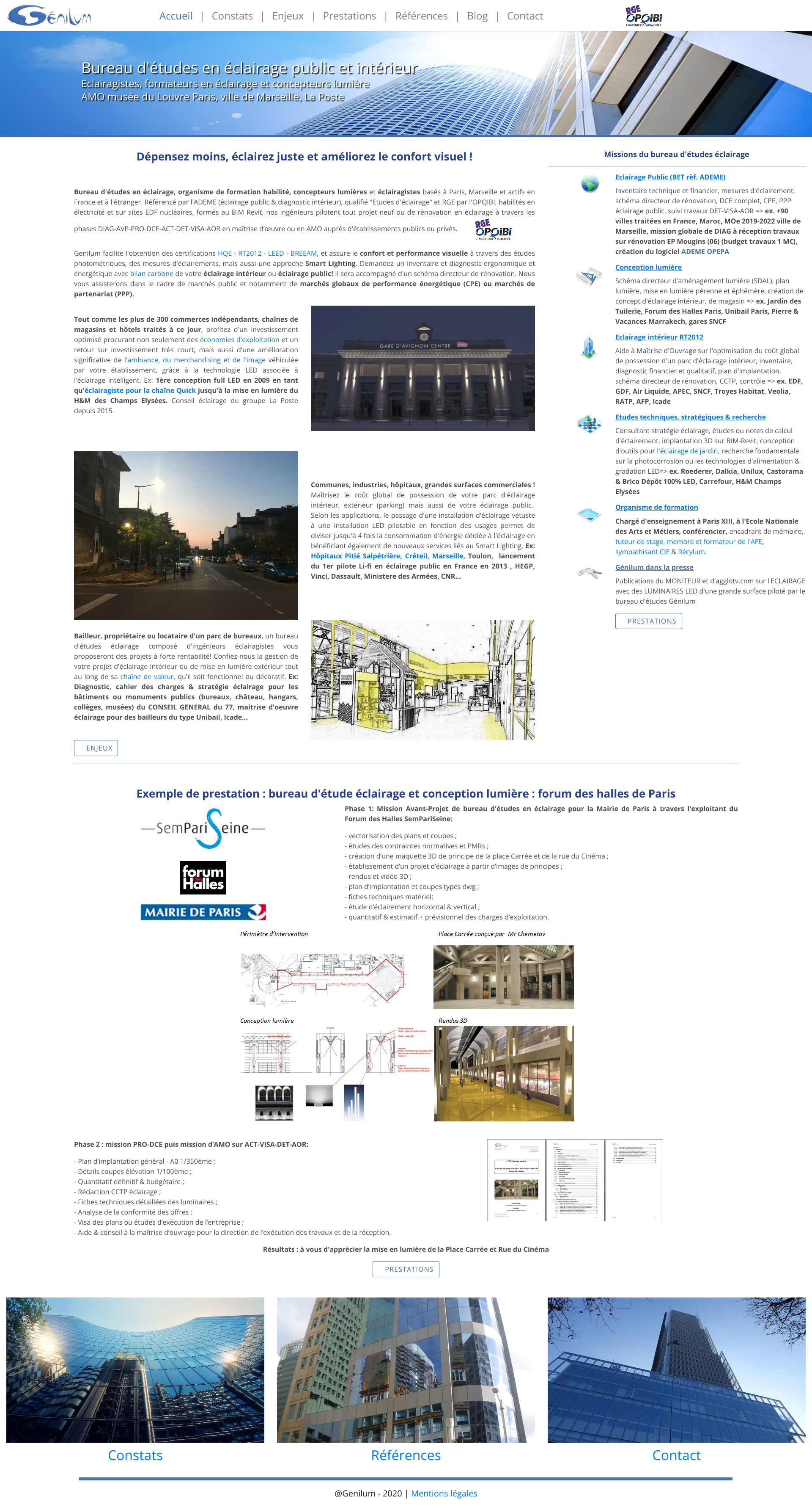 Aperçu du site