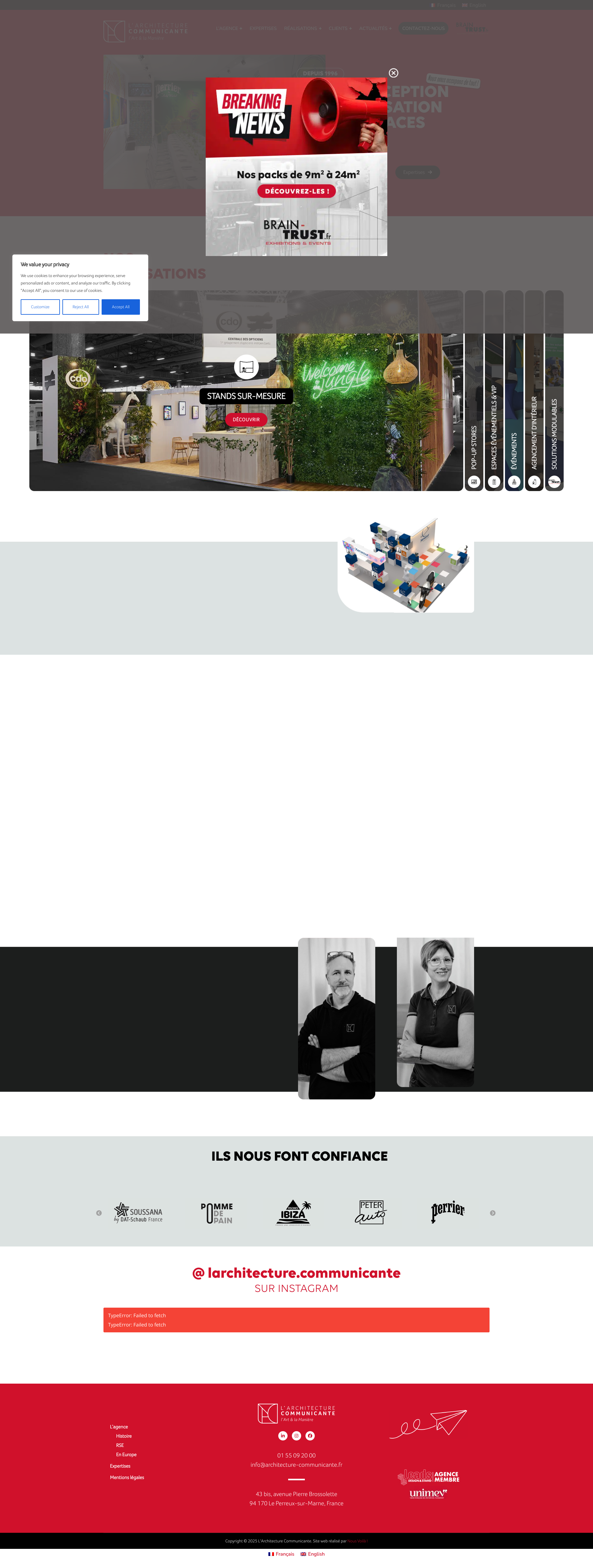 Aperçu du site