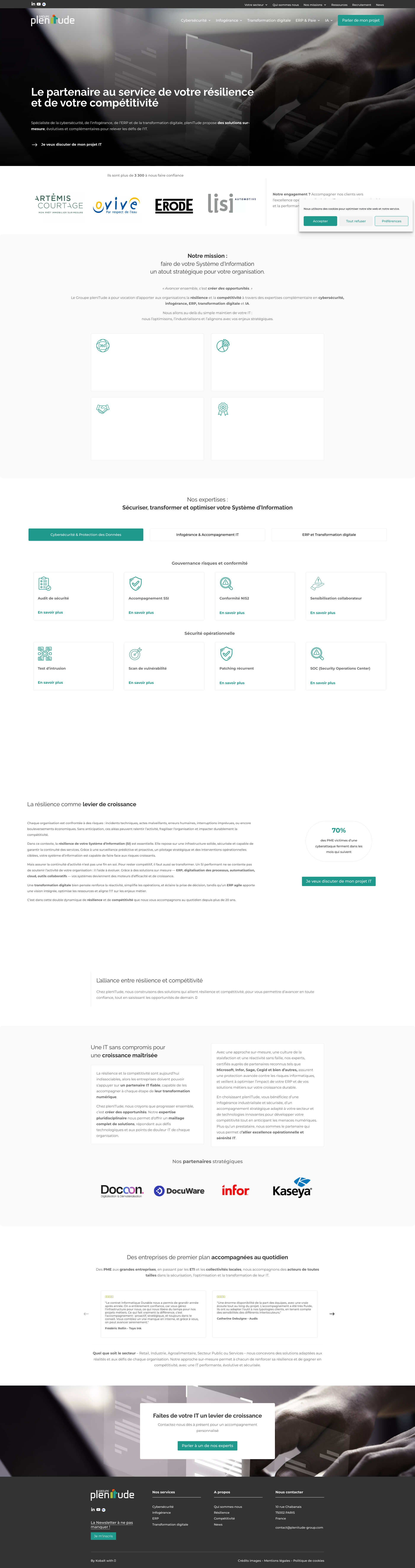 Aperçu du site