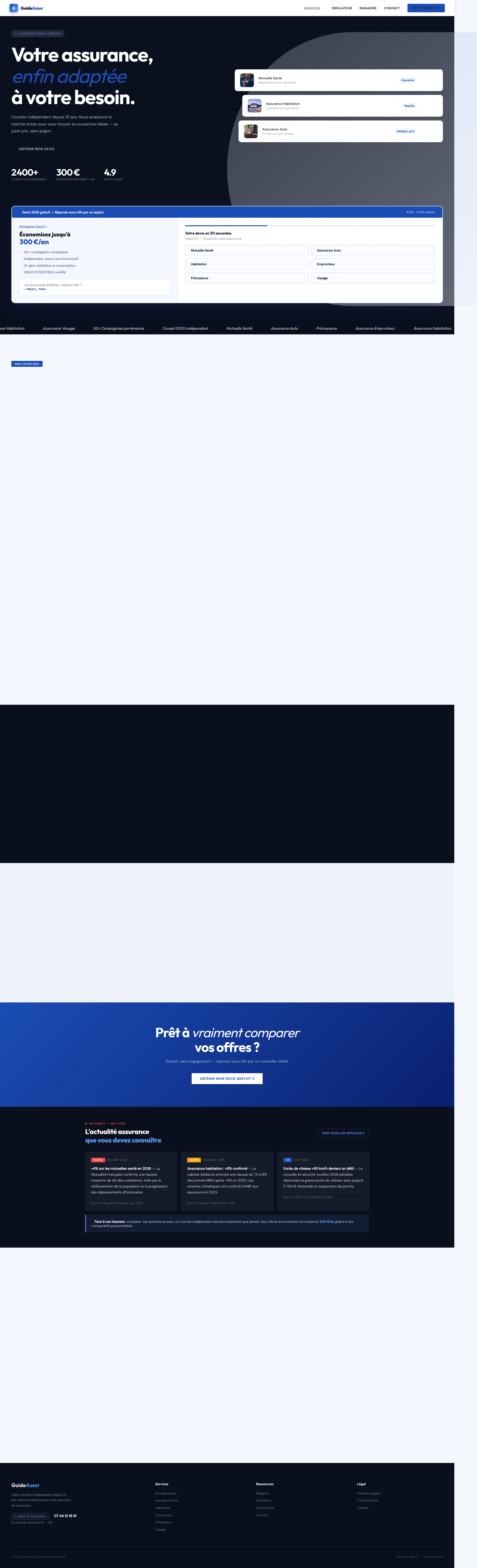 Aperçu du site