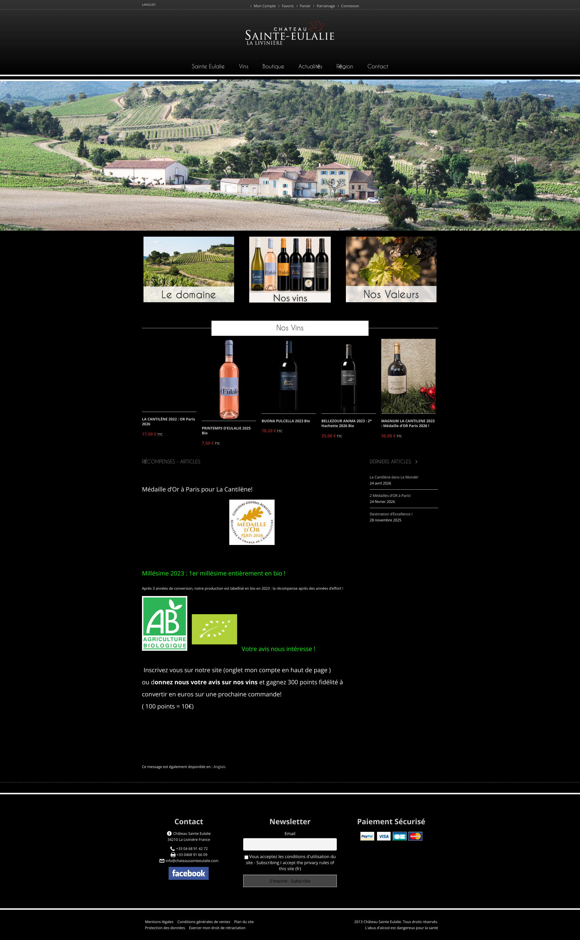 Aperçu du site
