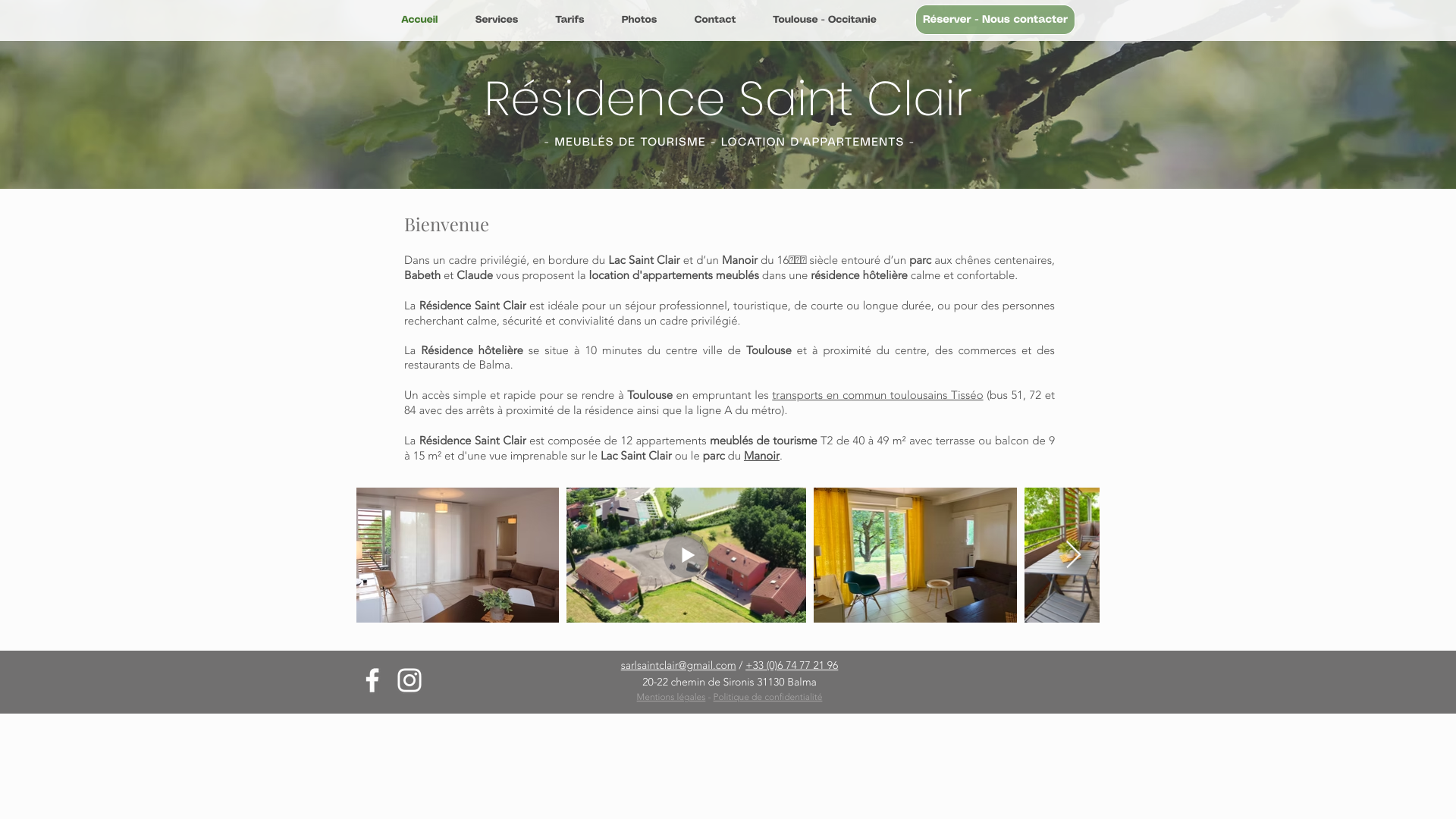 Aperçu du site