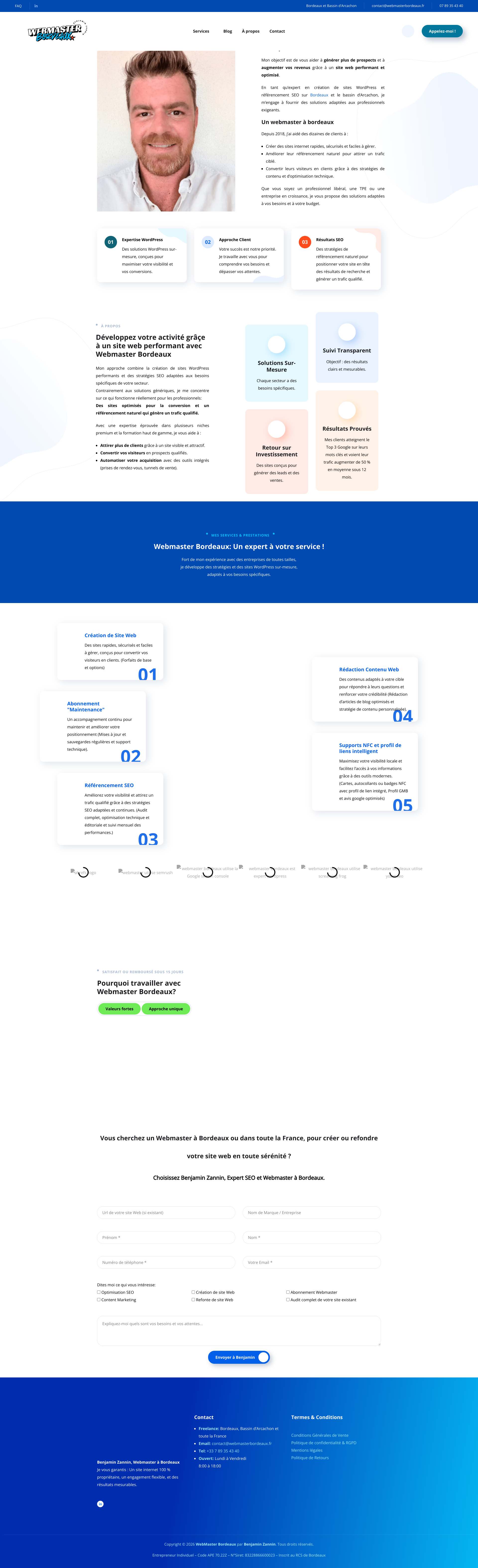 Aperçu du site