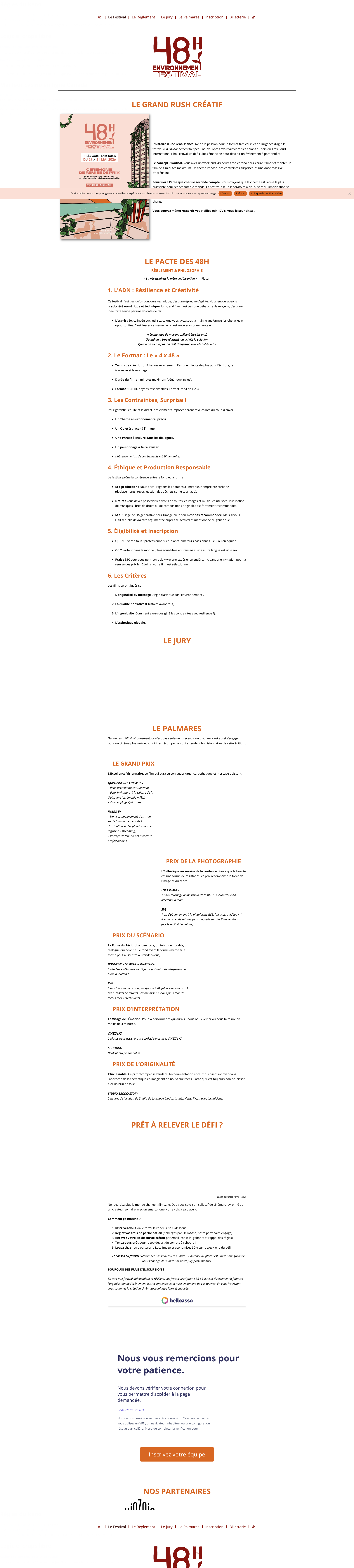 Aperçu du site
