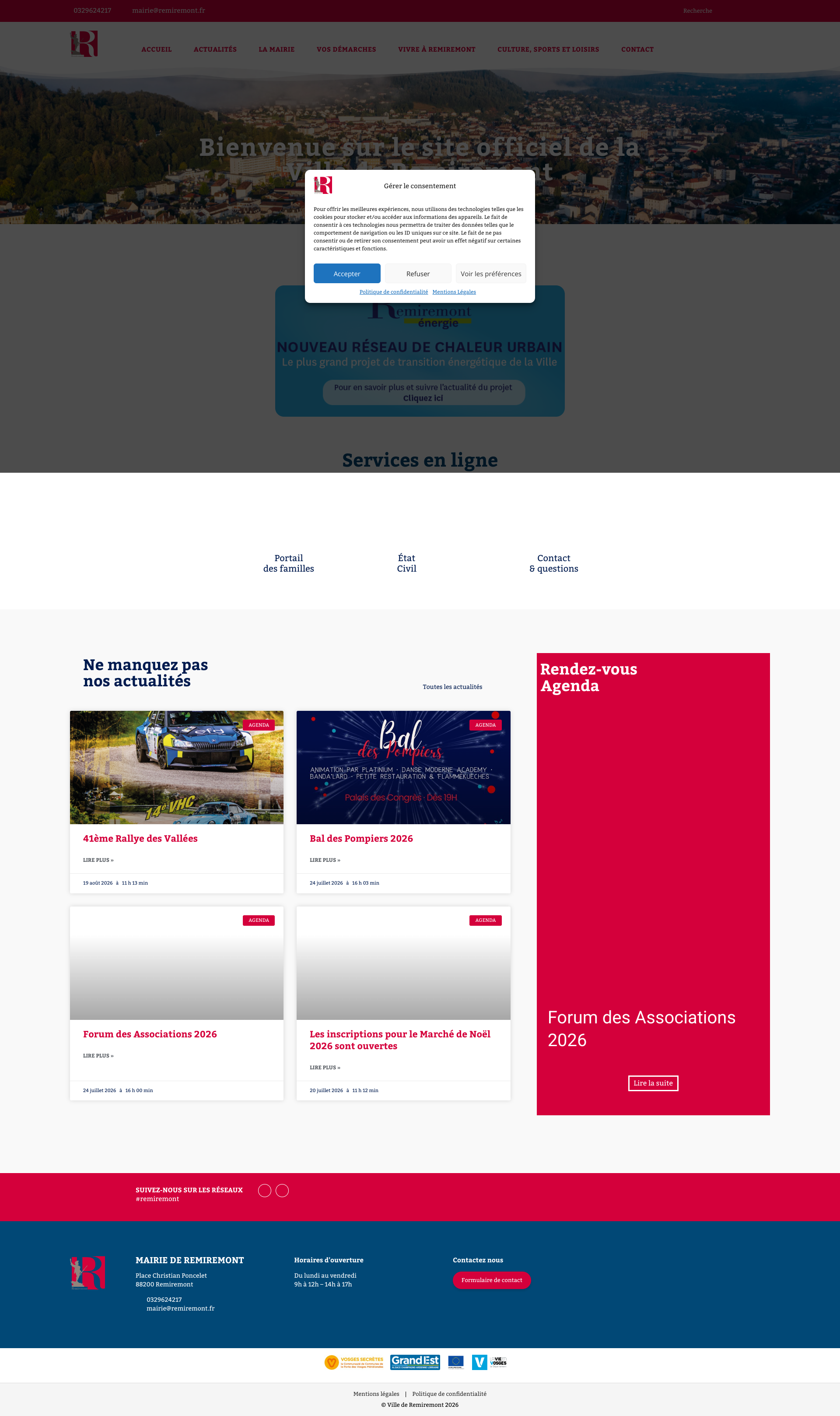 Aperçu du site