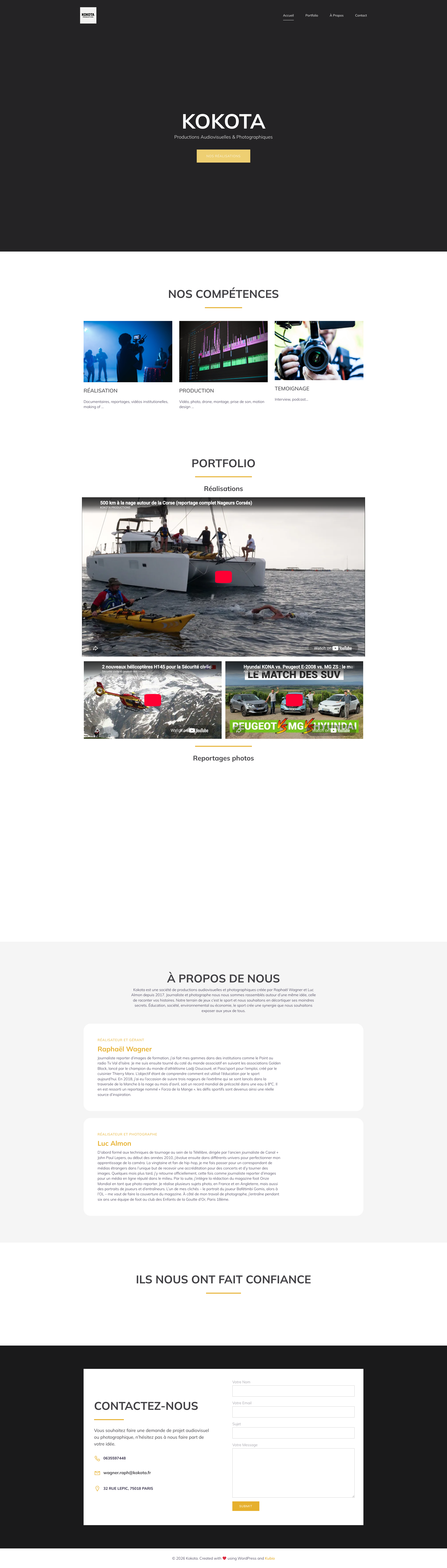 Aperçu du site
