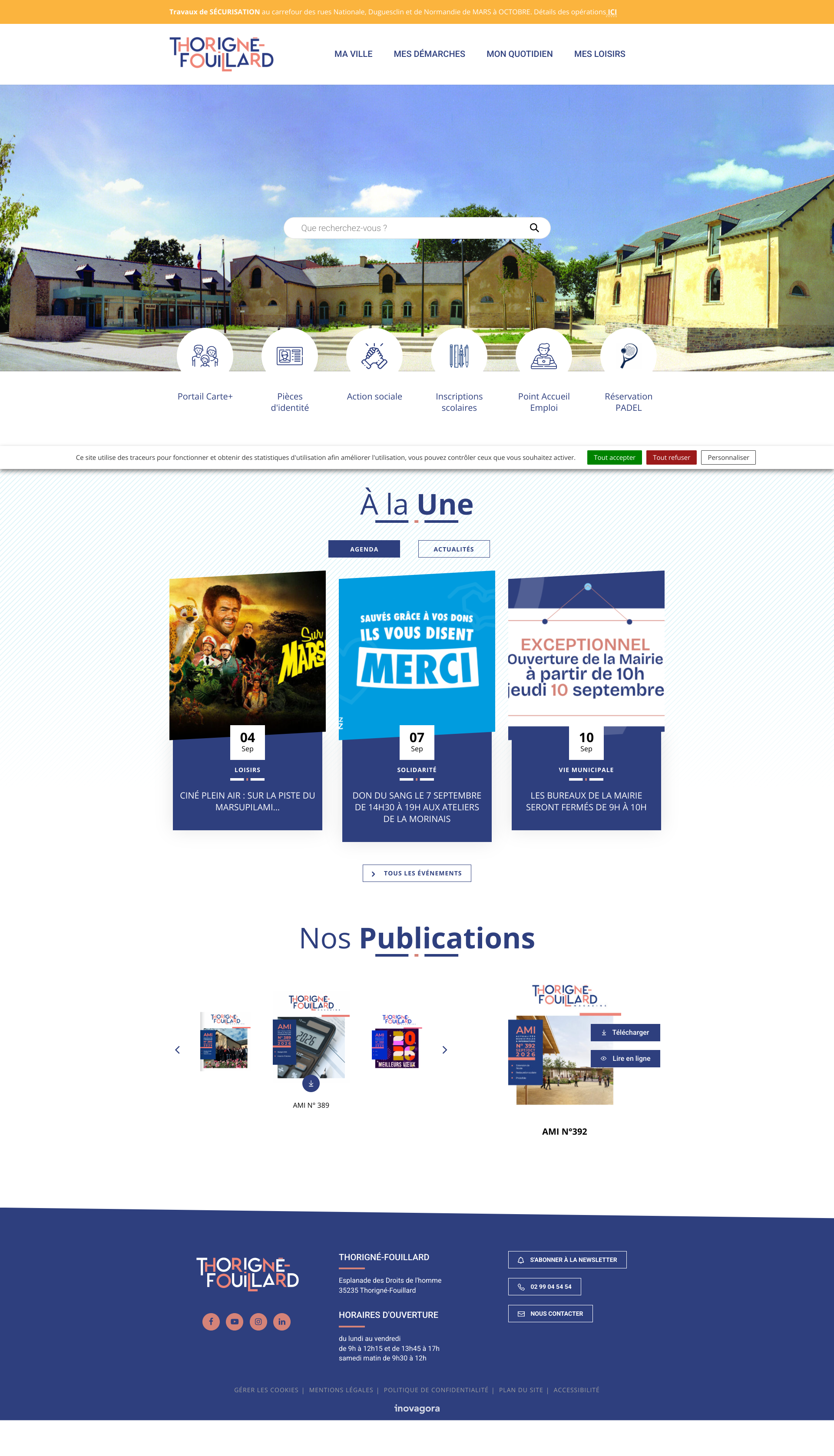Aperçu du site