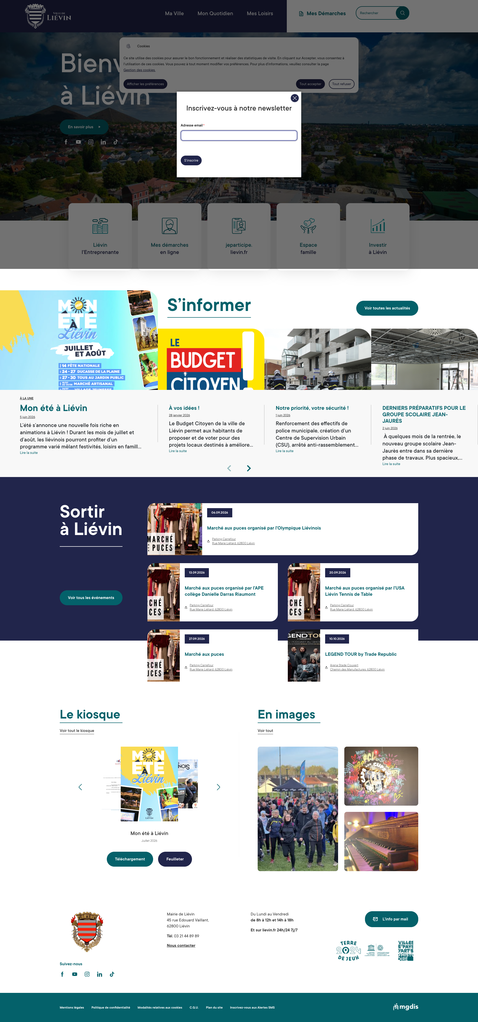 Aperçu du site
