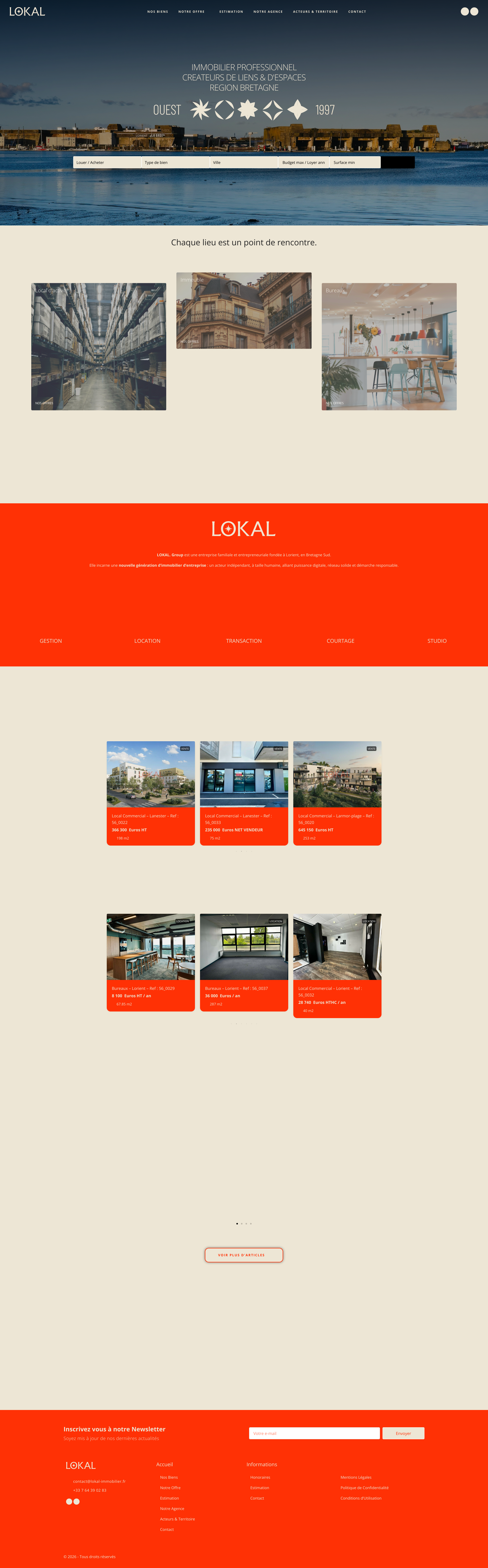 Aperçu du site