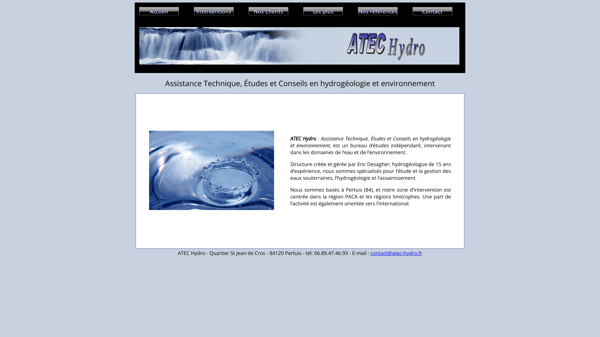 Aperçu du site