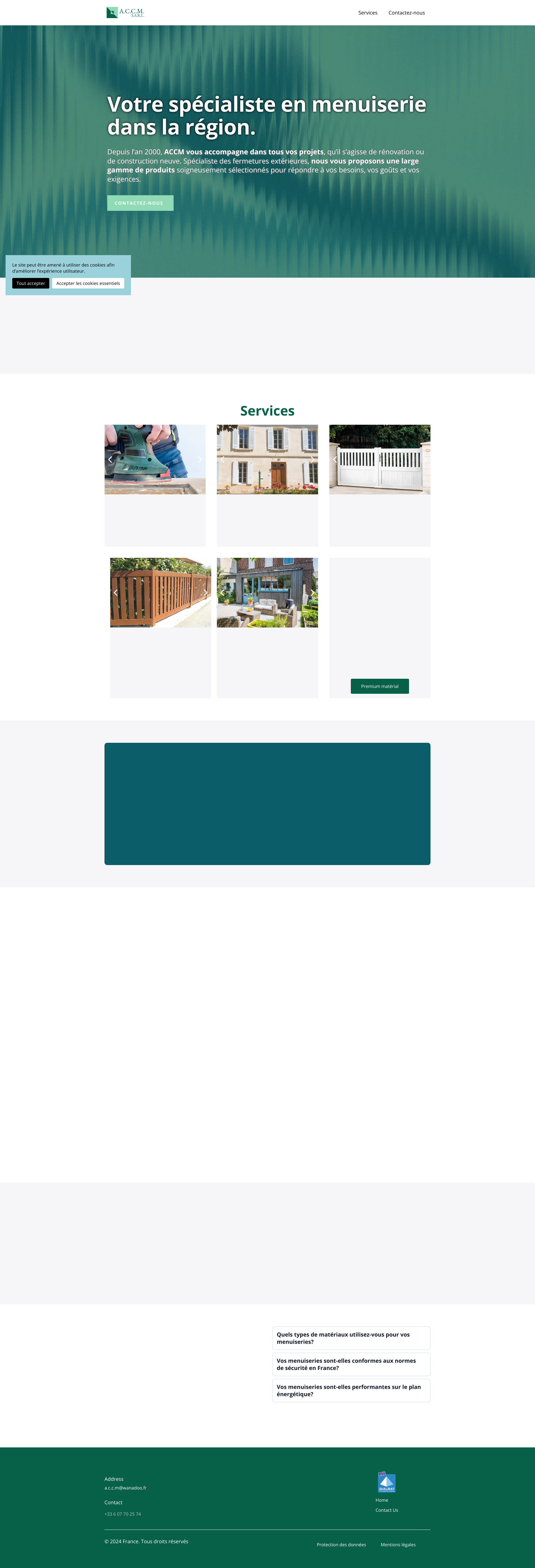 Aperçu du site