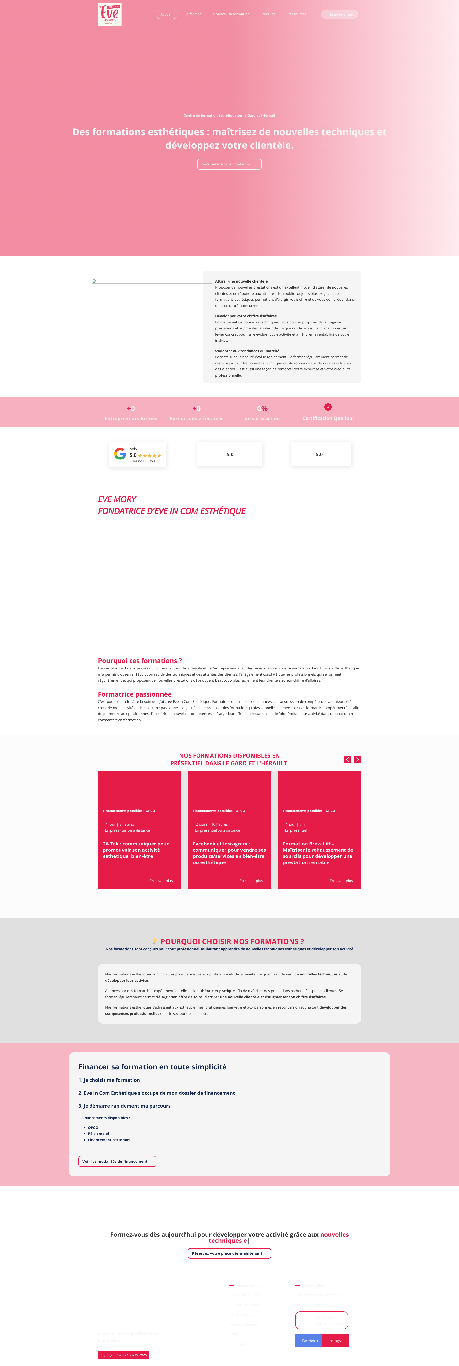 Aperçu du site