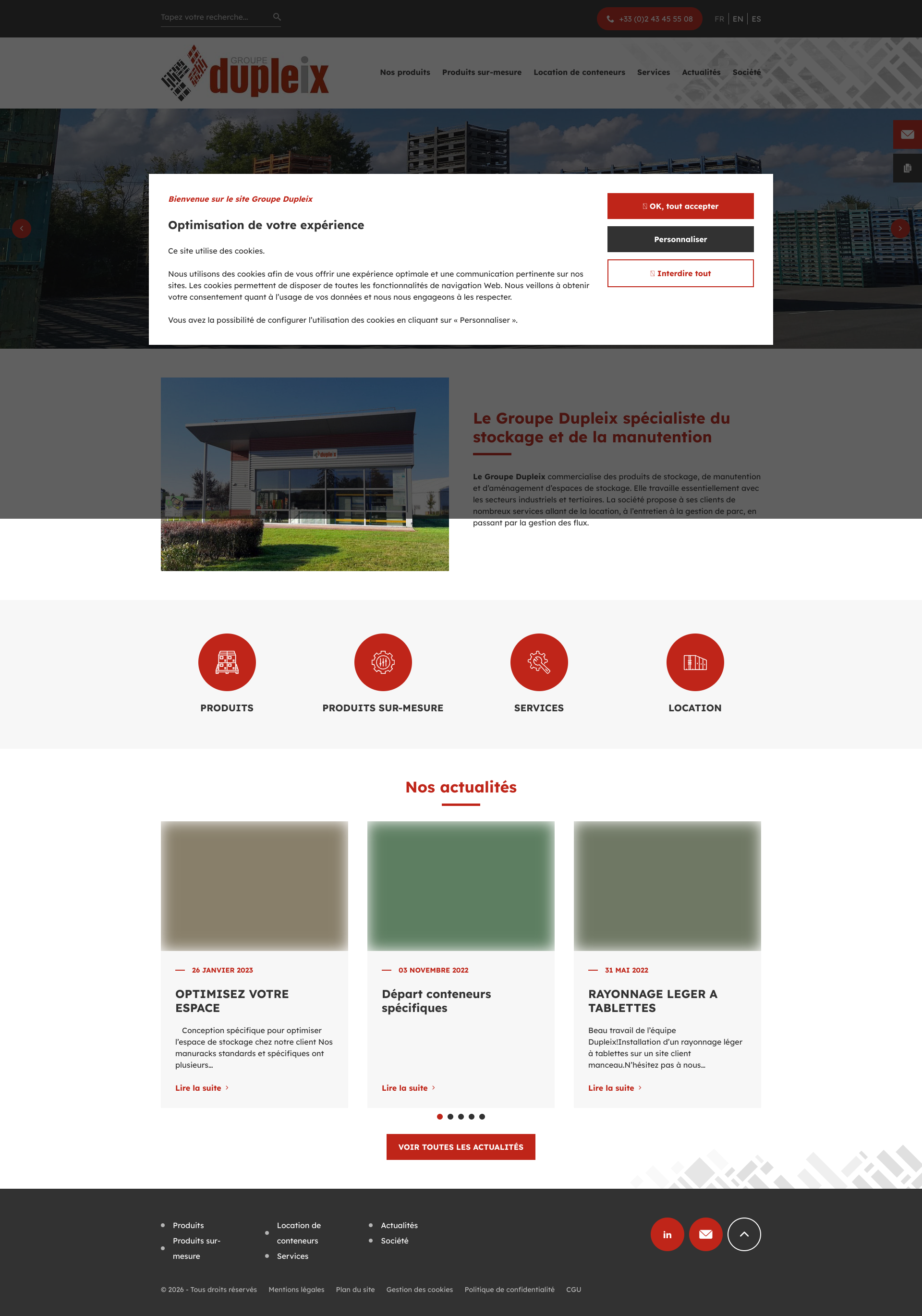 Aperçu du site