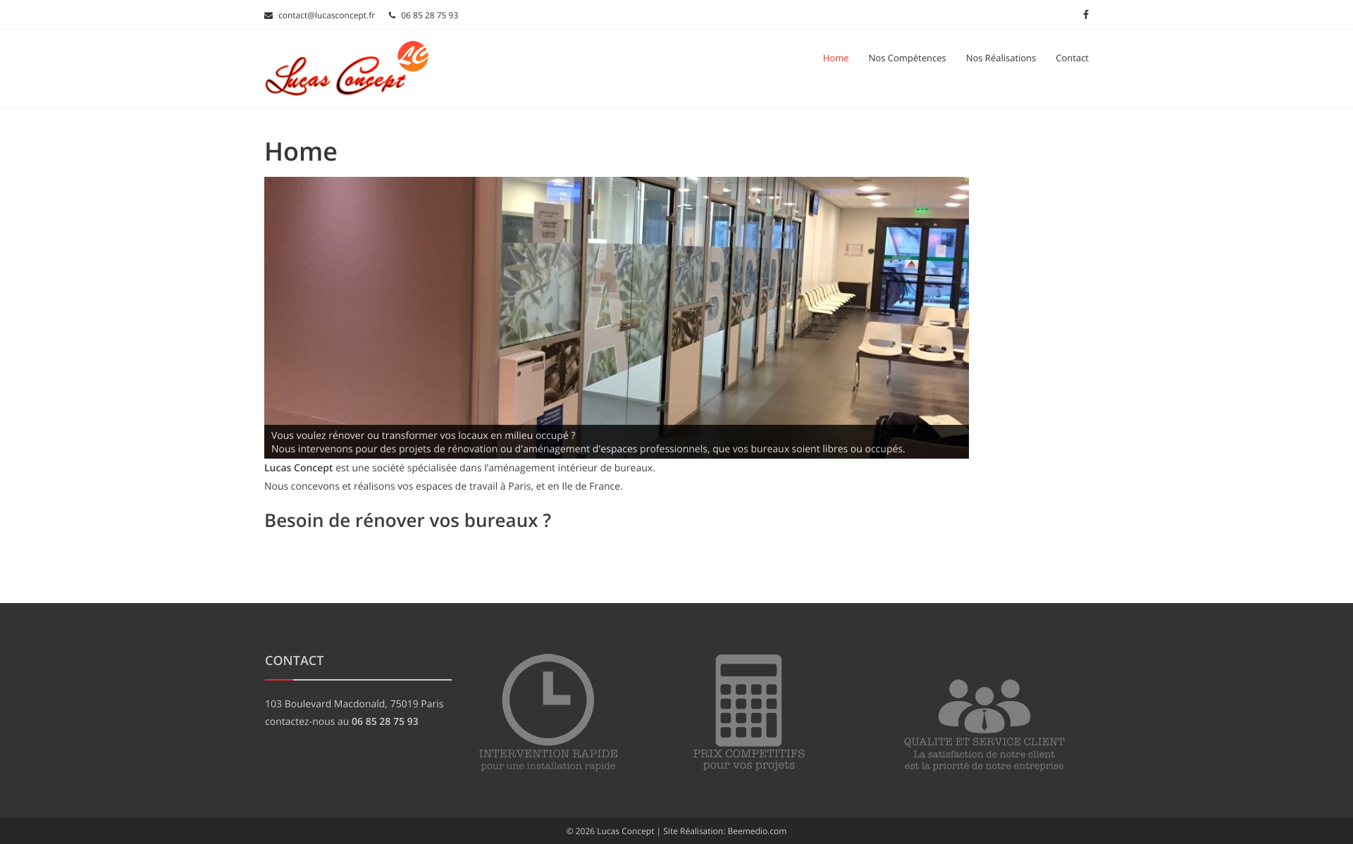 Aperçu du site