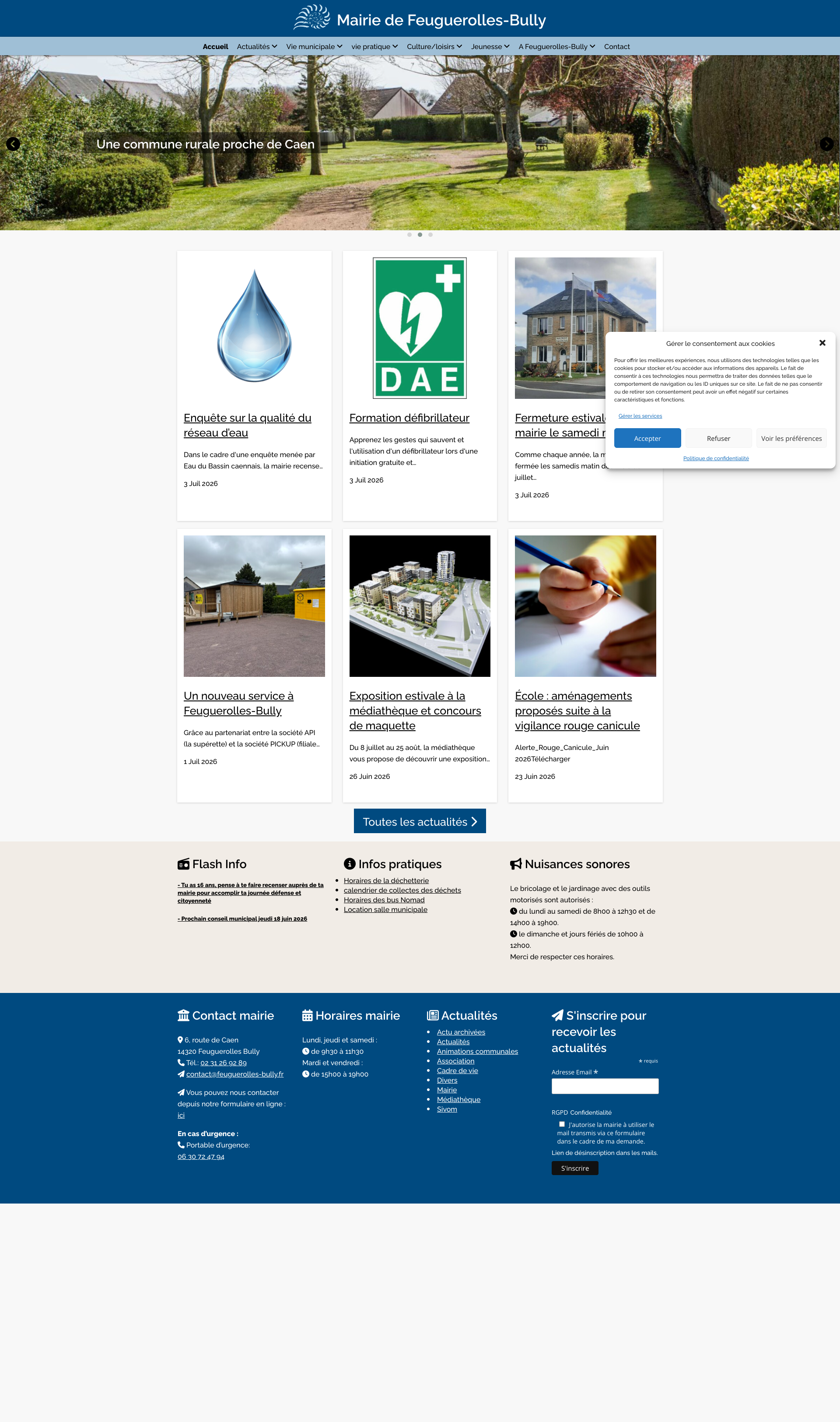 Aperçu du site