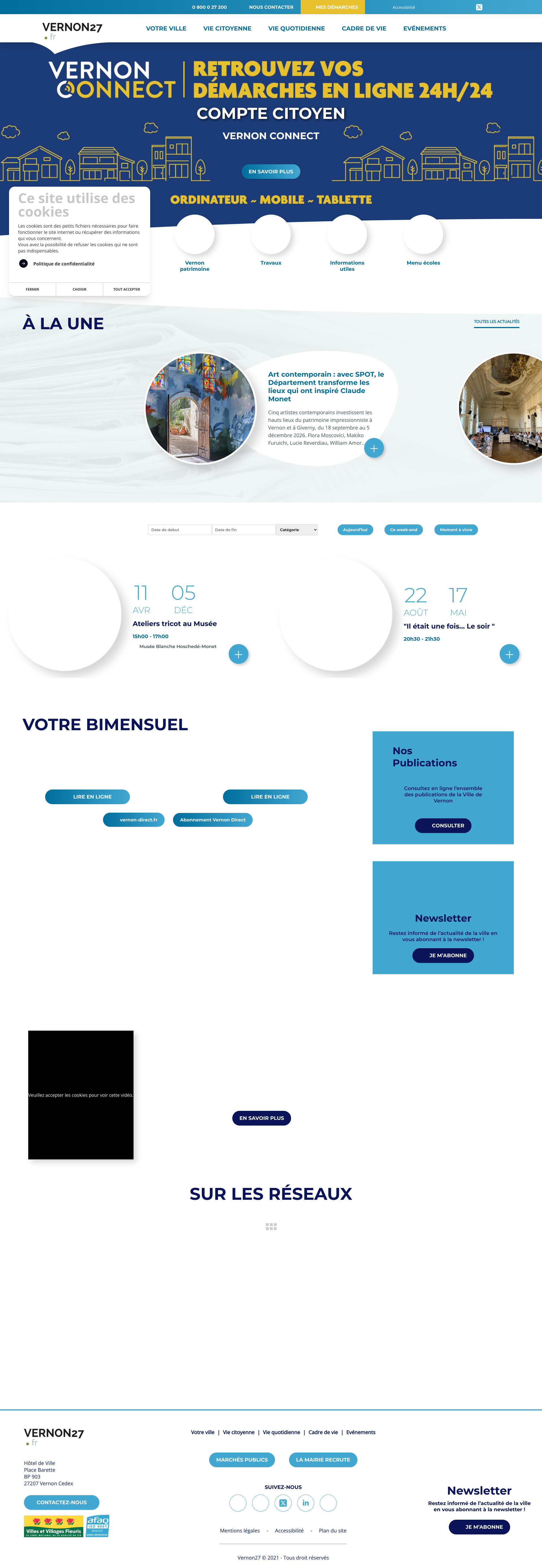 Aperçu du site