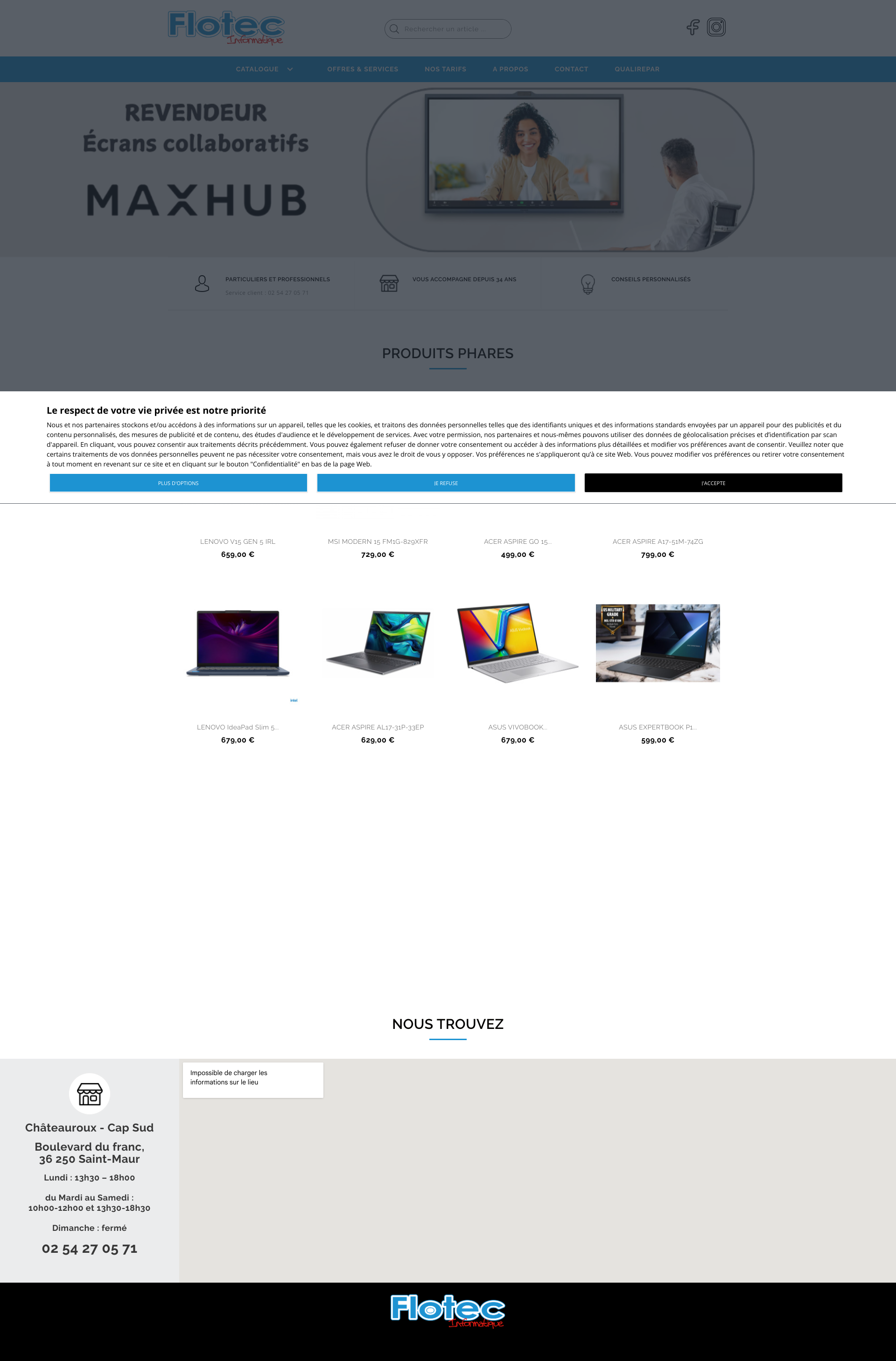 Aperçu du site