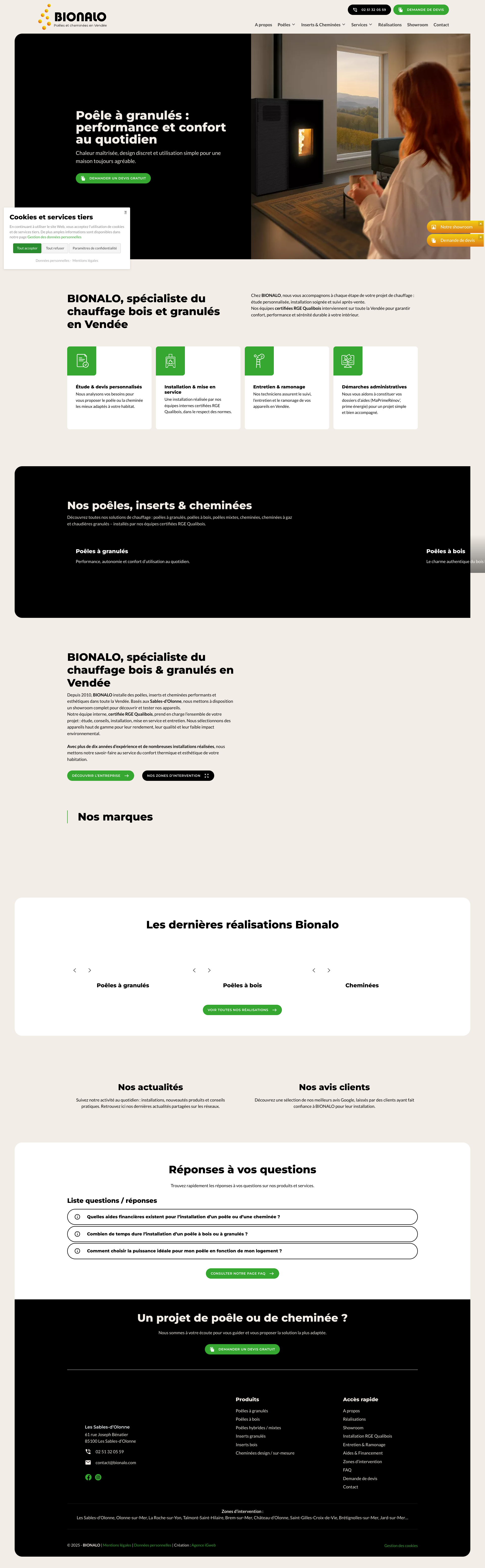Aperçu du site