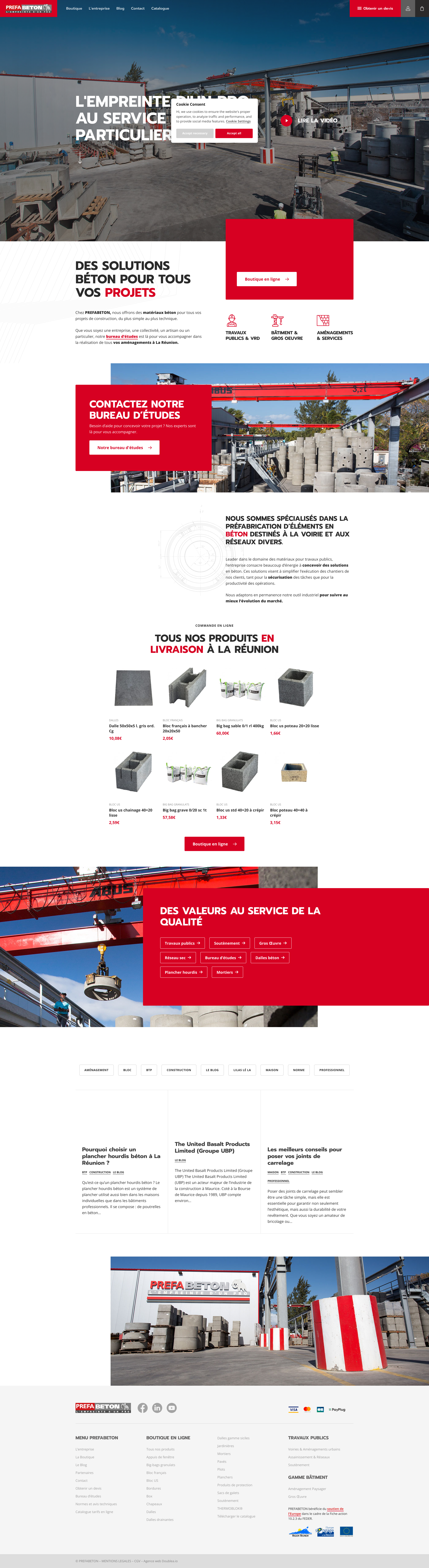 Aperçu du site