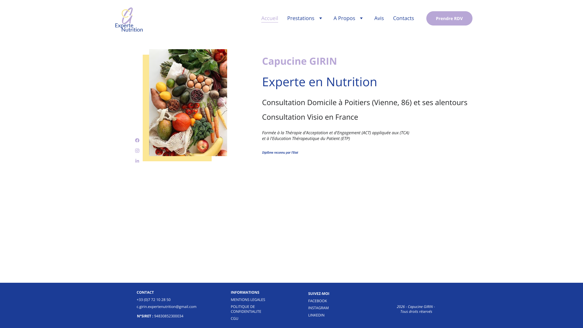 Aperçu du site