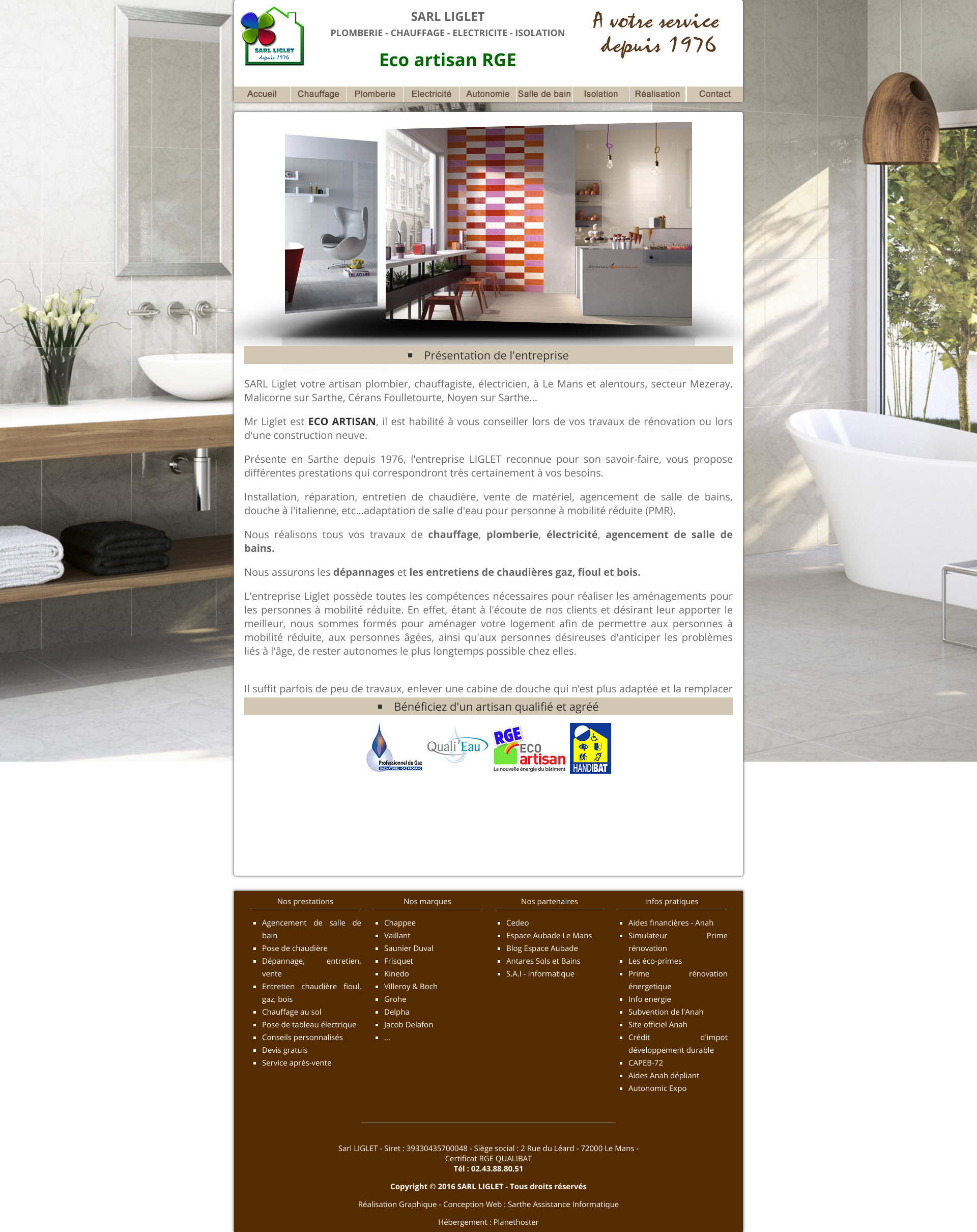 Aperçu du site