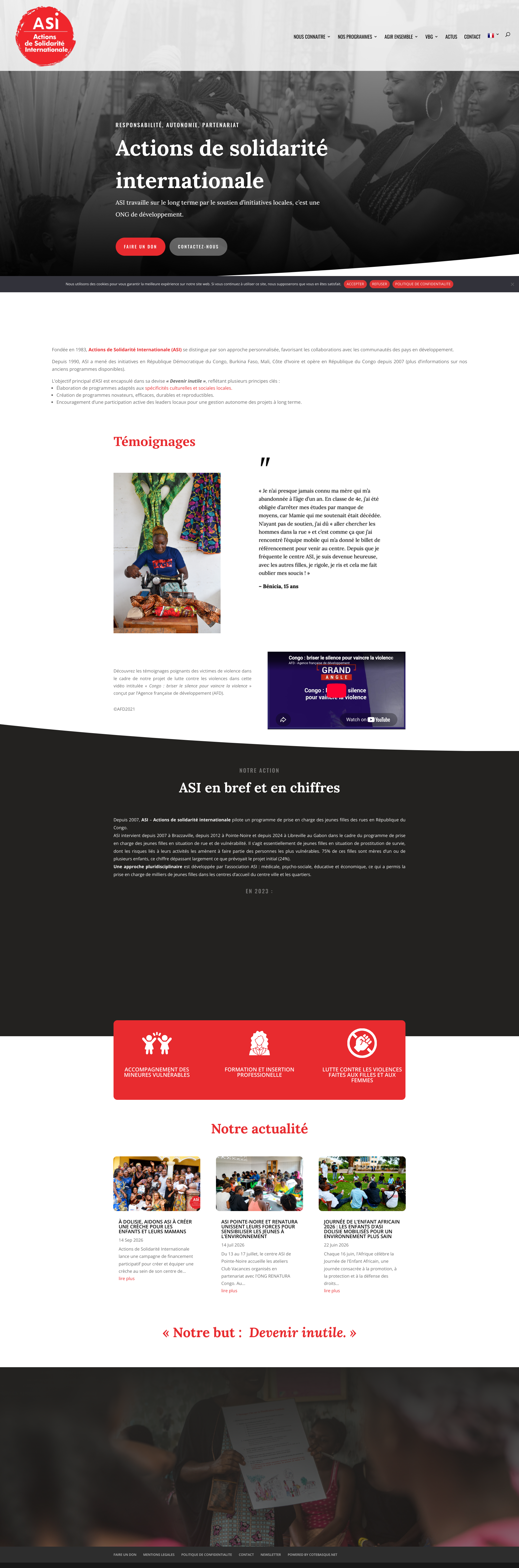 Aperçu du site