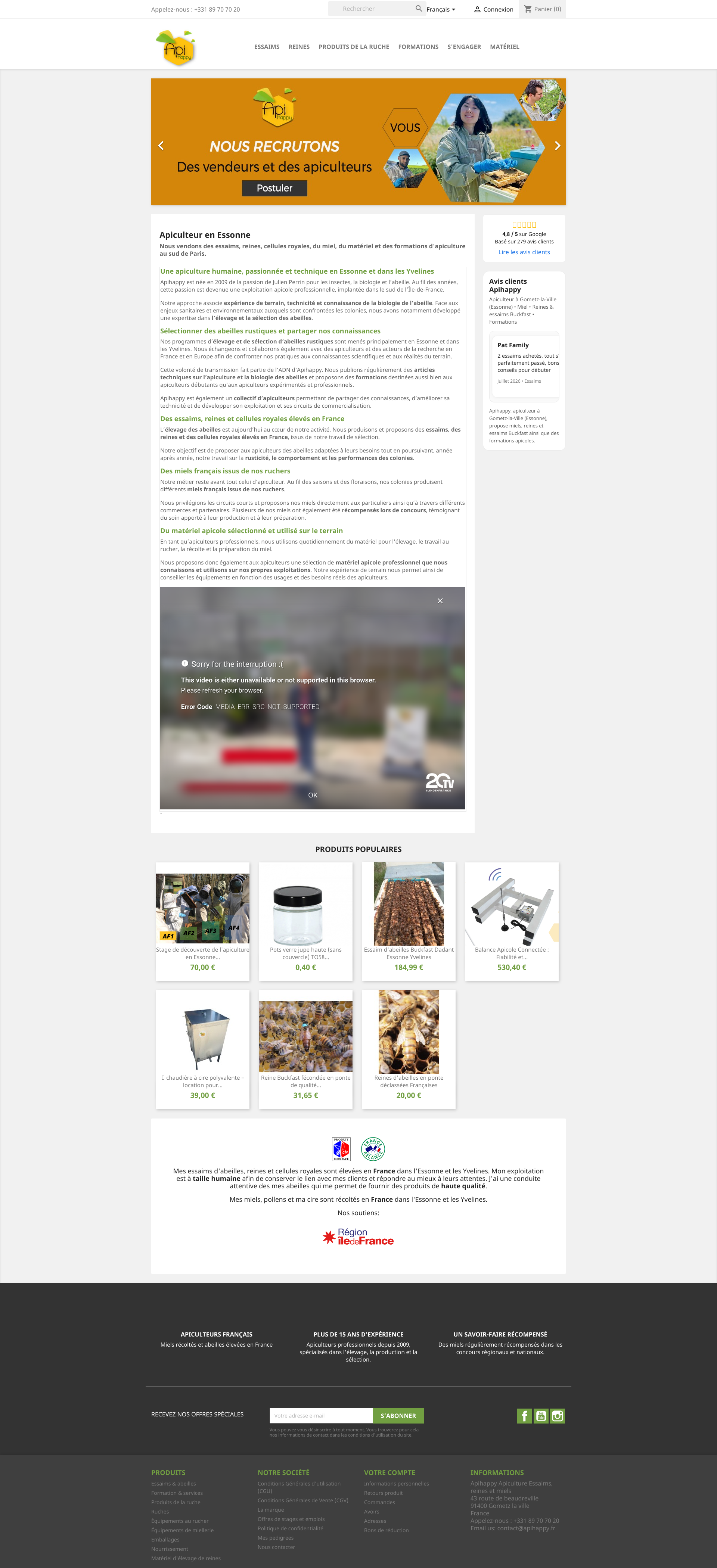 Aperçu du site