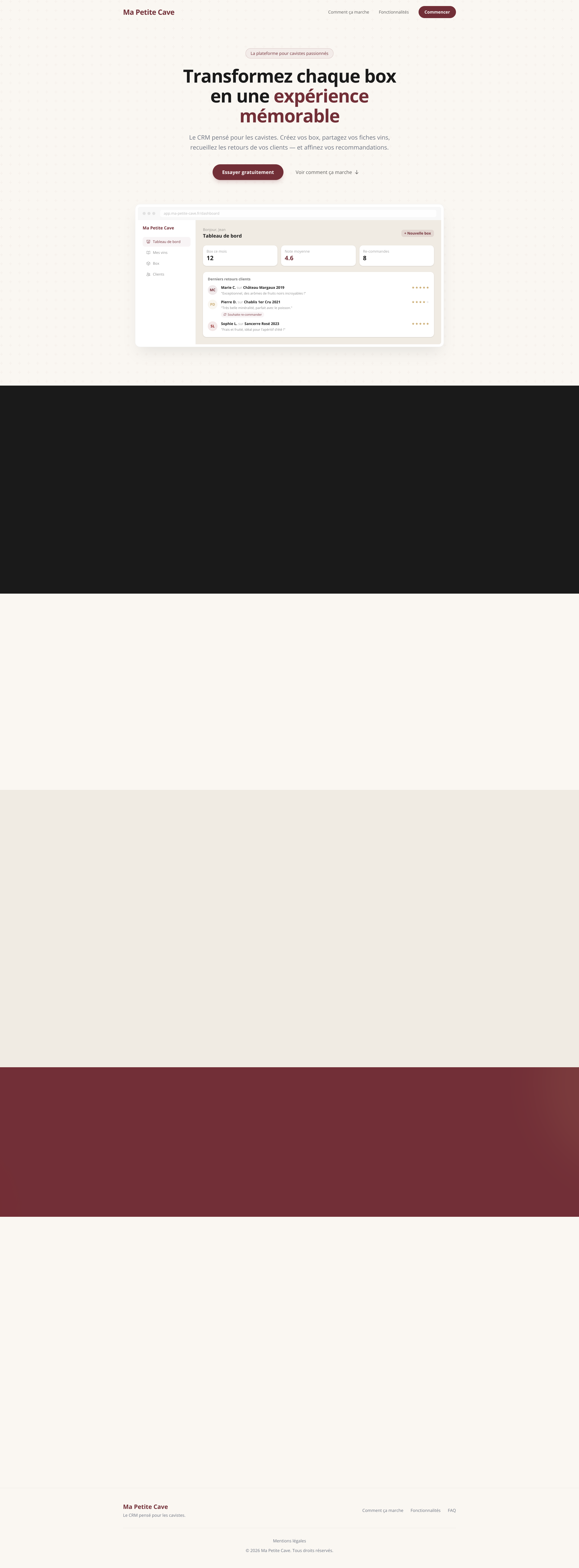 Aperçu du site
