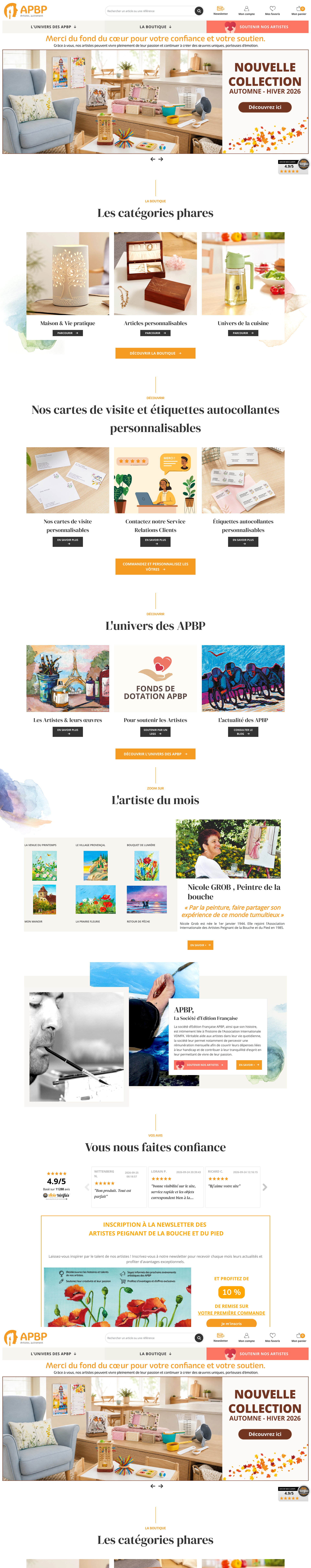 Aperçu du site