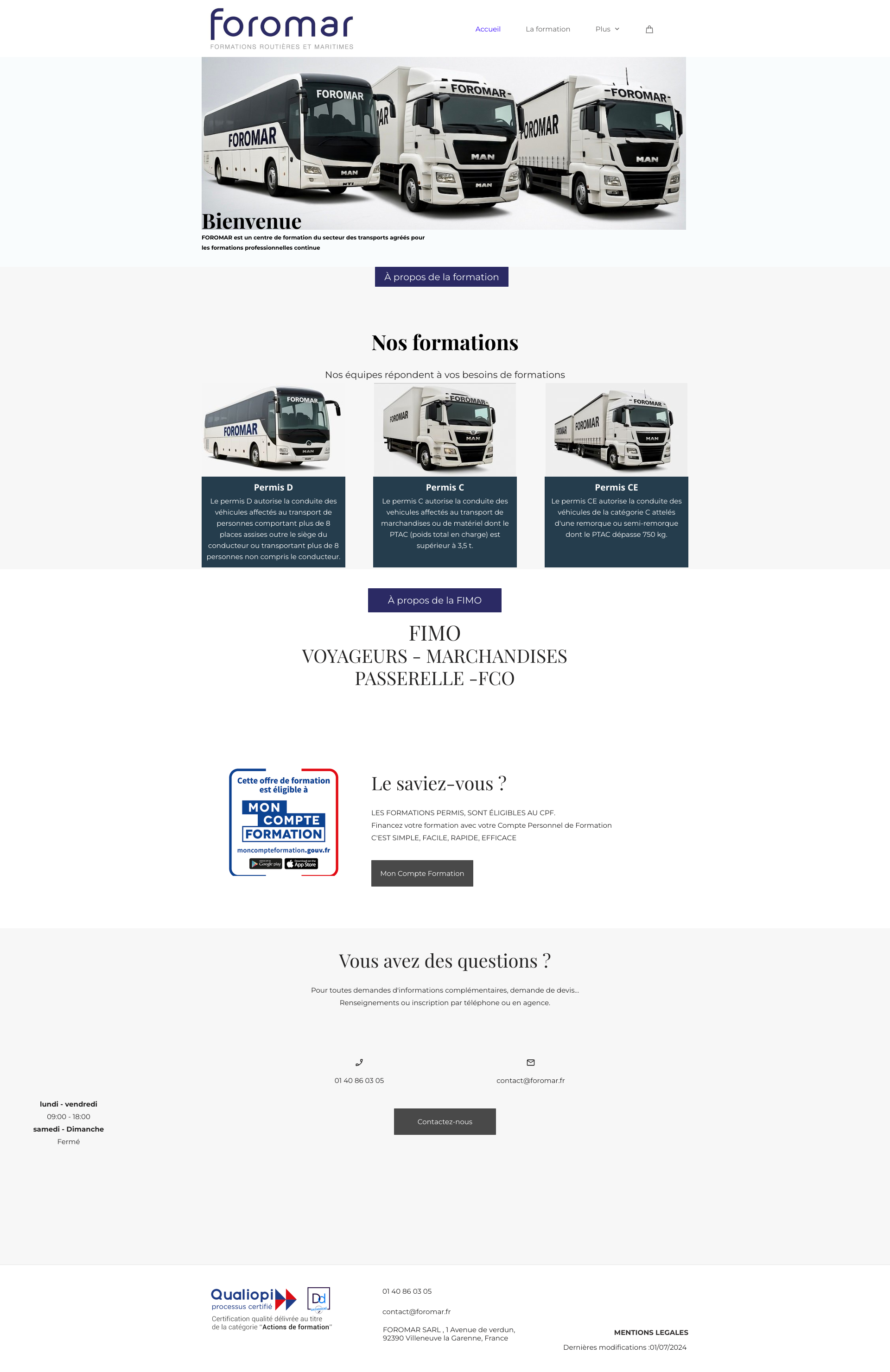 Aperçu du site