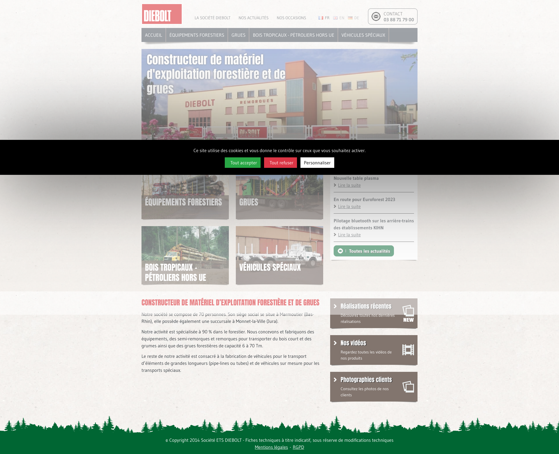 Aperçu du site