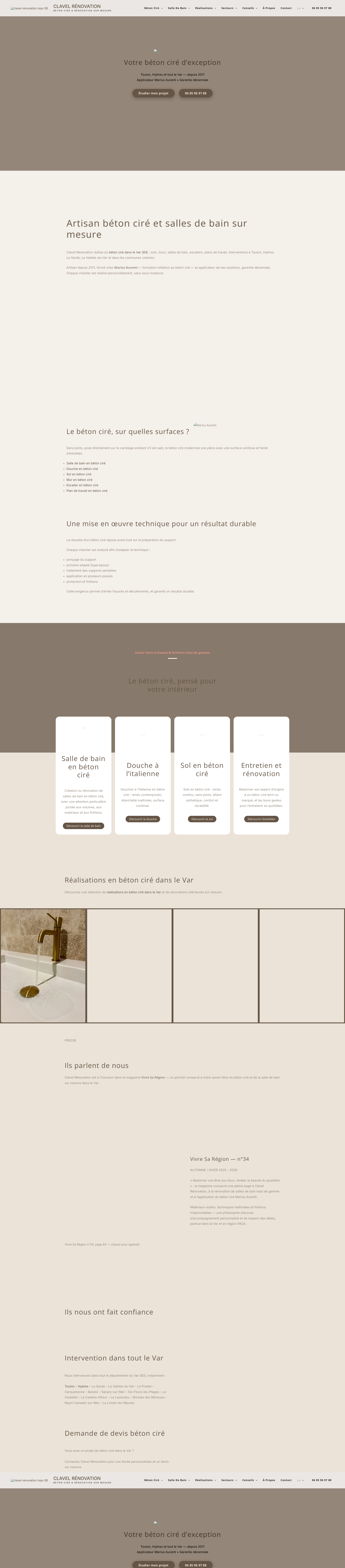 Aperçu du site