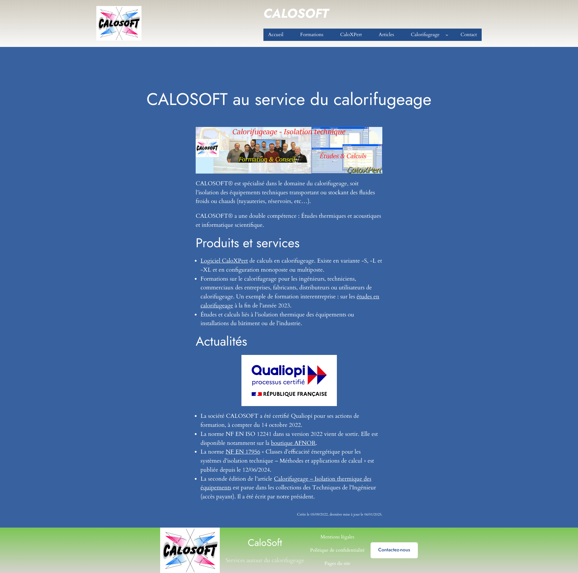 Aperçu du site