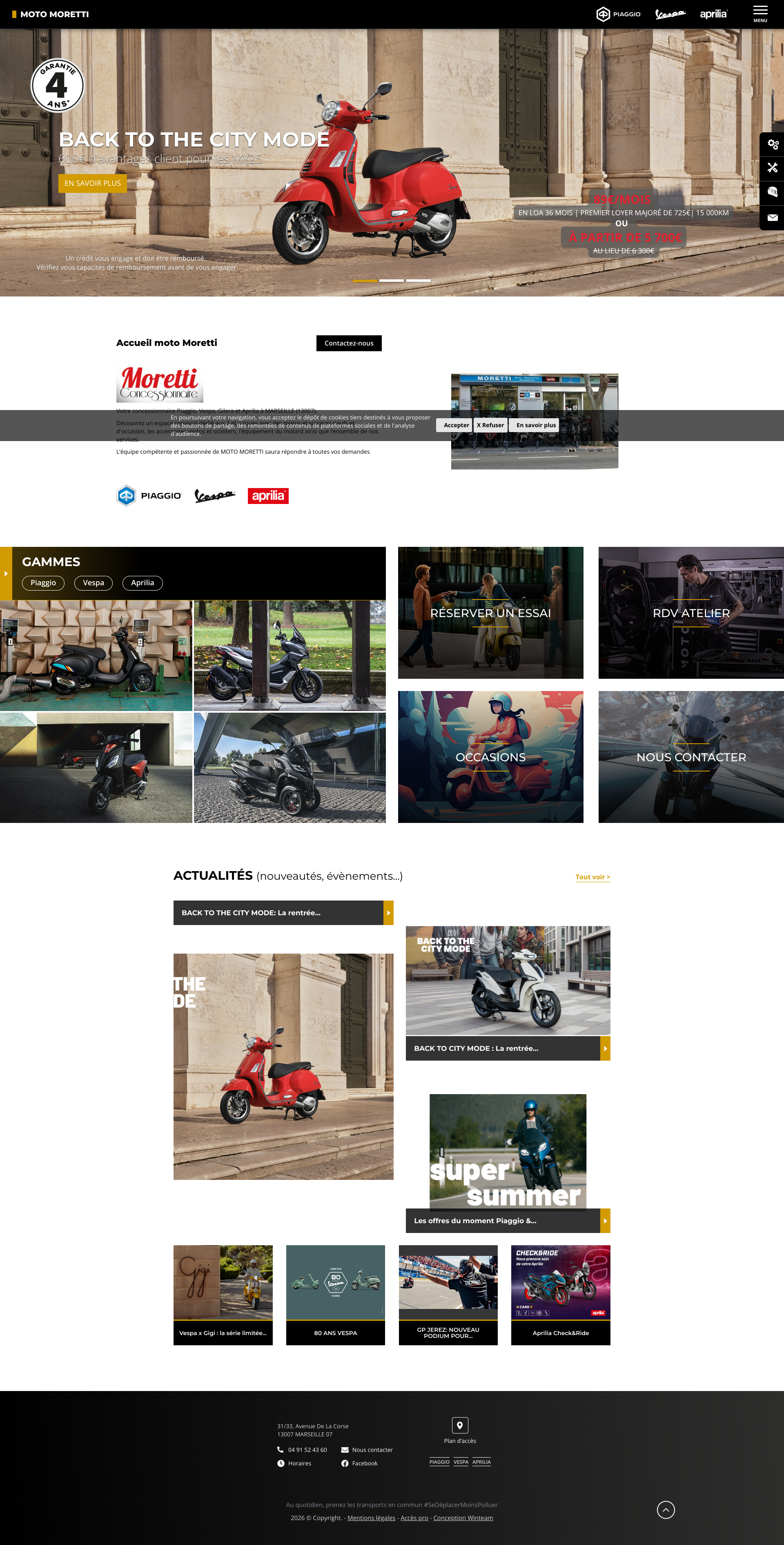 Aperçu du site