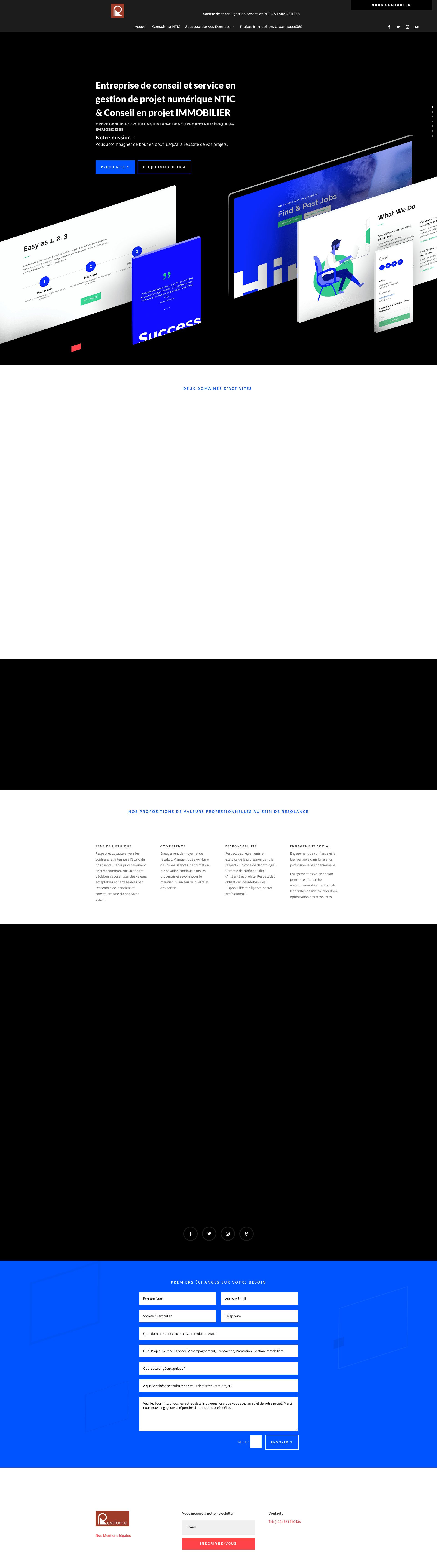 Aperçu du site