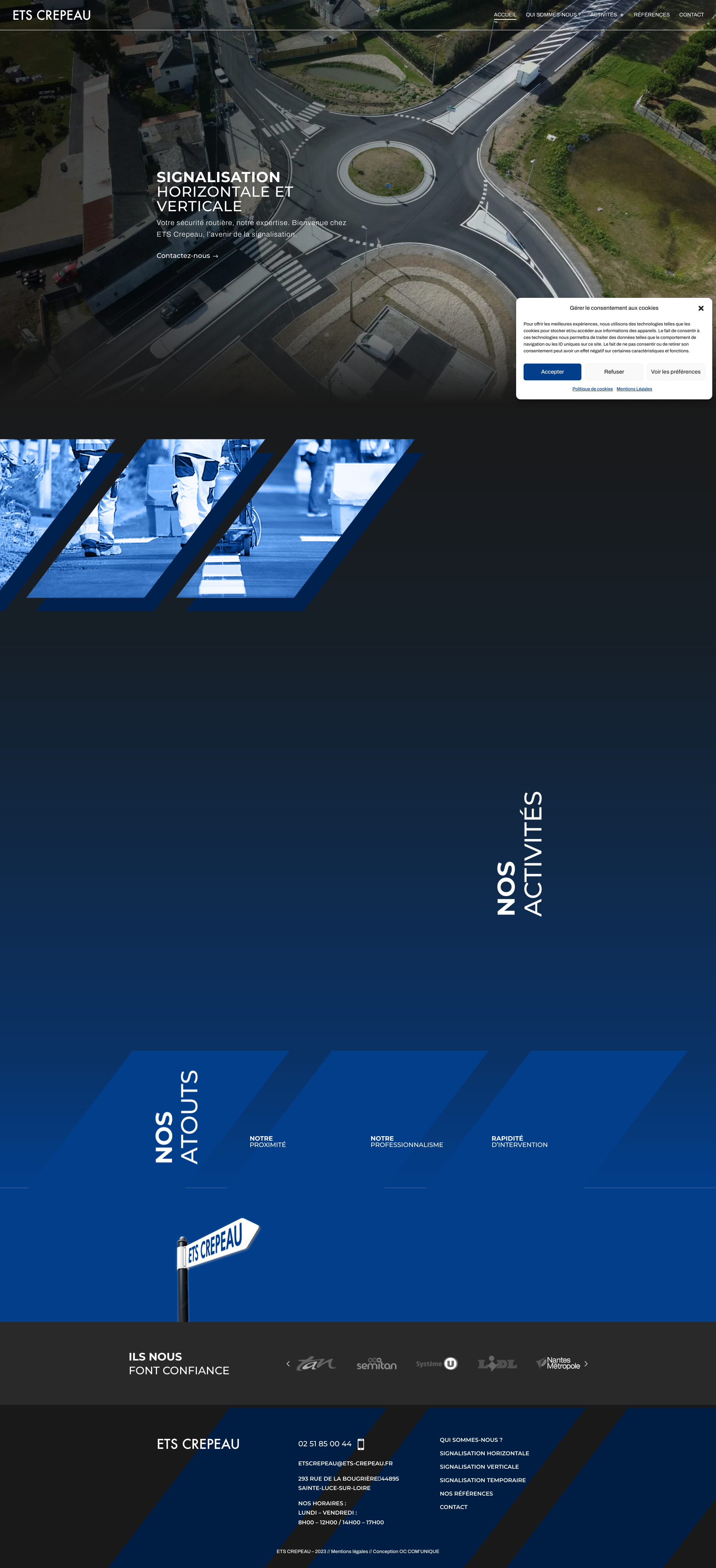 Aperçu du site