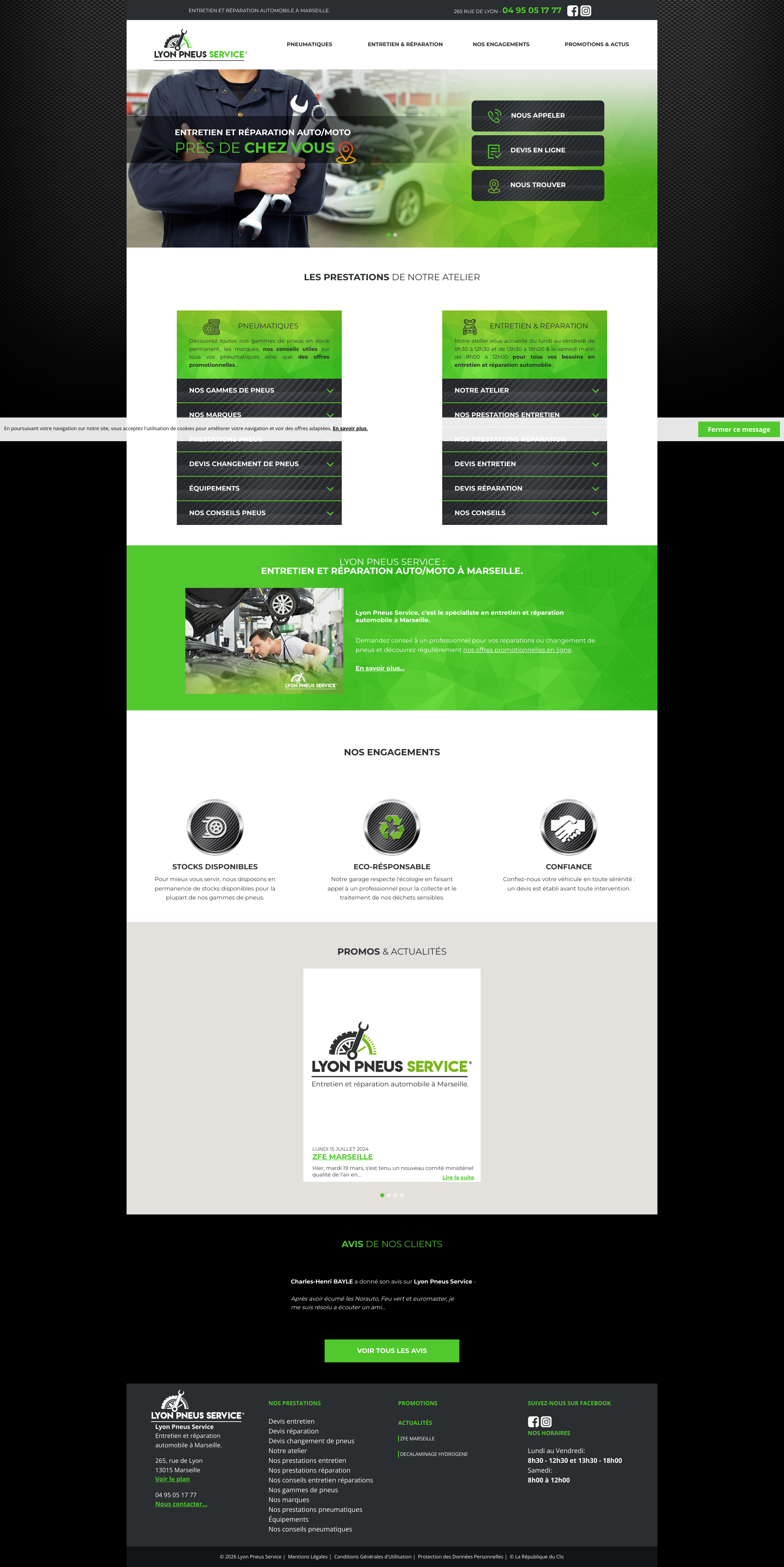 Aperçu du site