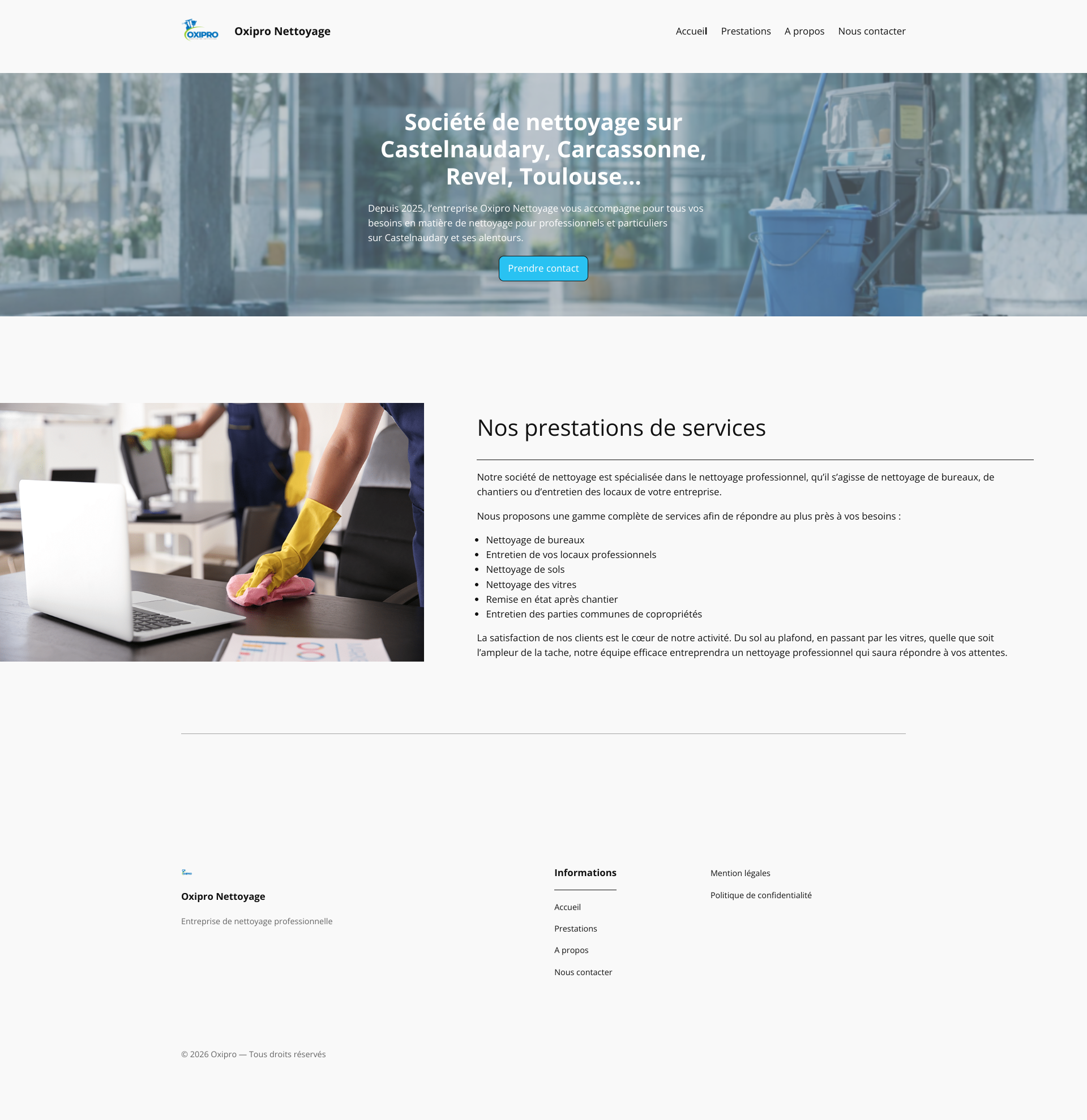 Aperçu du site